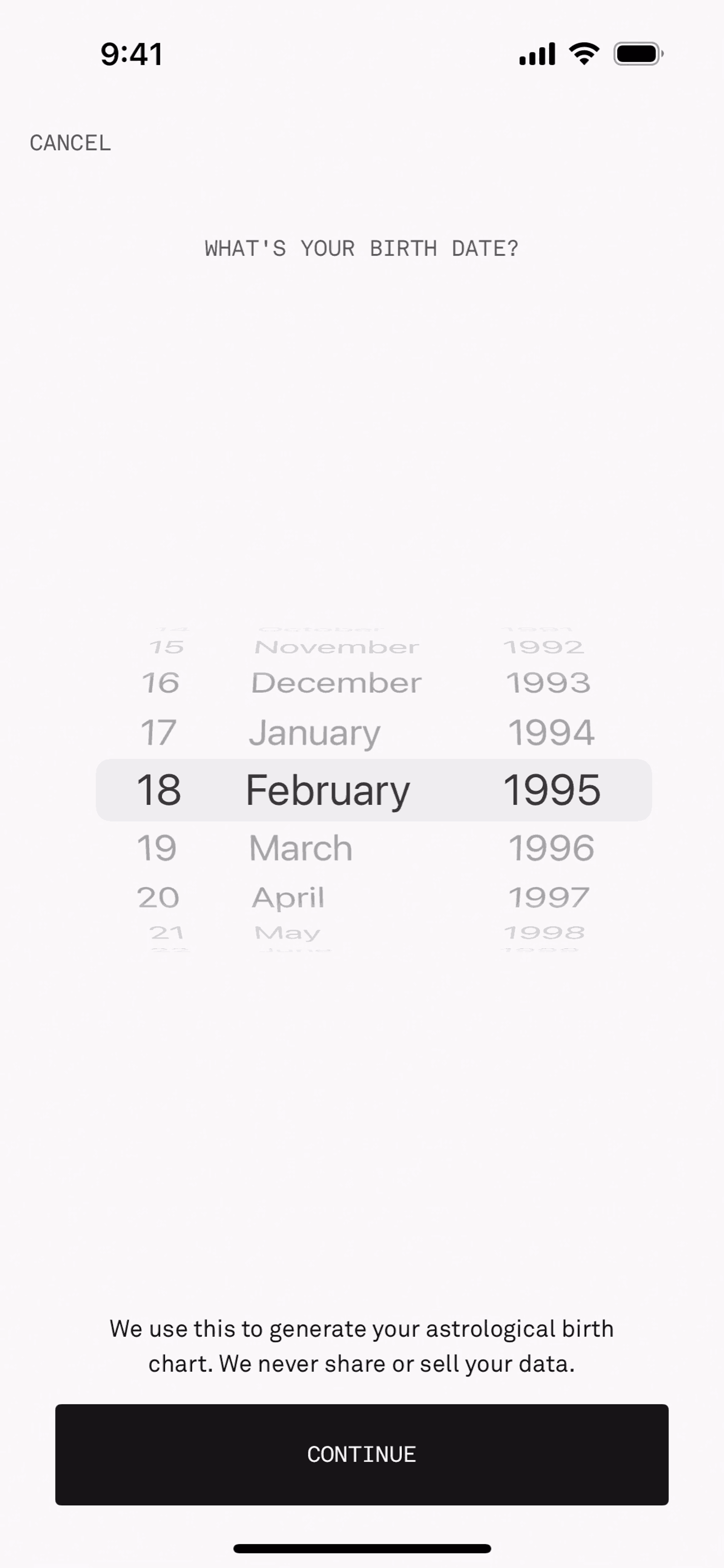 Co–Star iOS Lifestyle interface screenshot 6