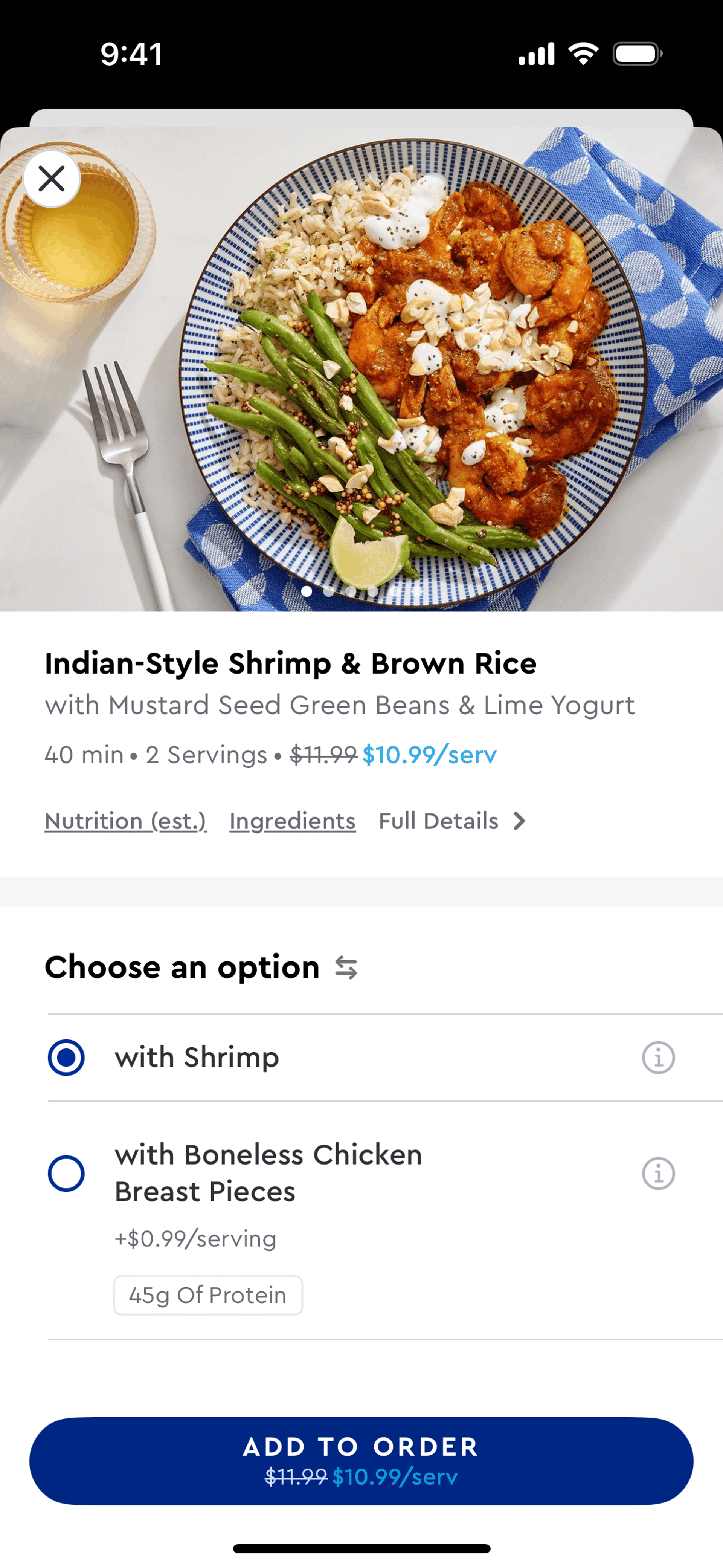 Blue Apron iOS Shopping interface screenshot 23