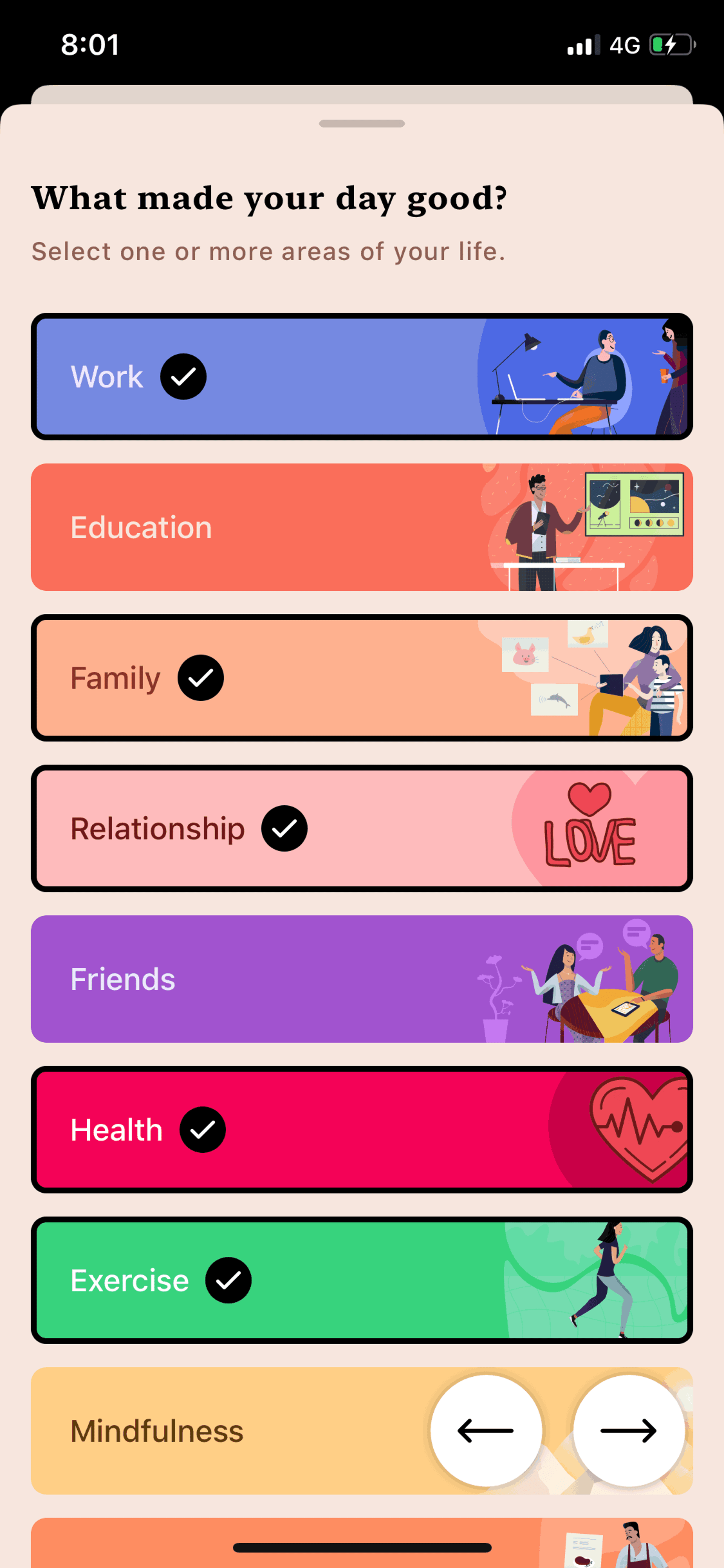 Tangerine iOS Health & Fitness interface screenshot 11