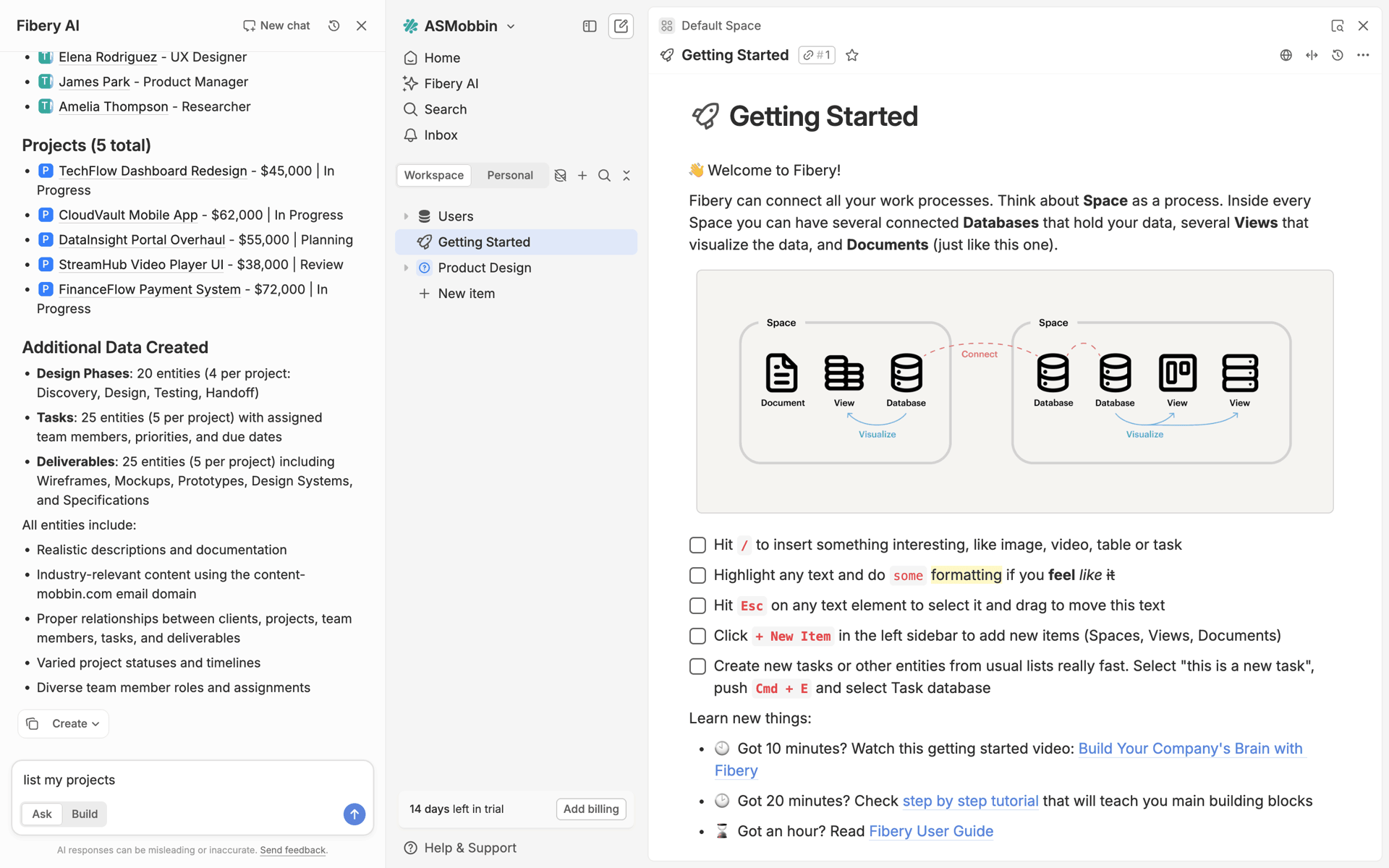 Fibery Web Productivity interface screenshot 24