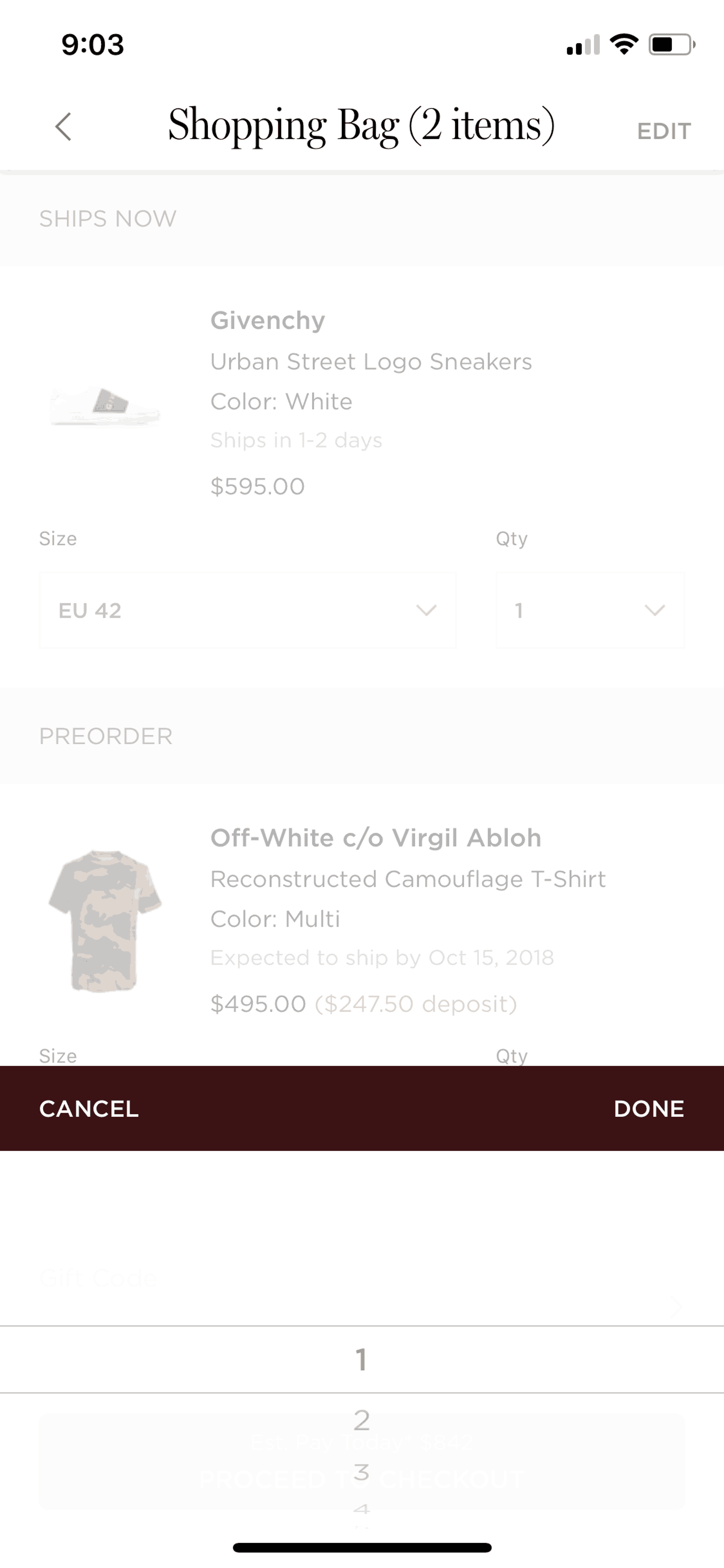 Moda Operandi iOS Shopping interface screenshot 24