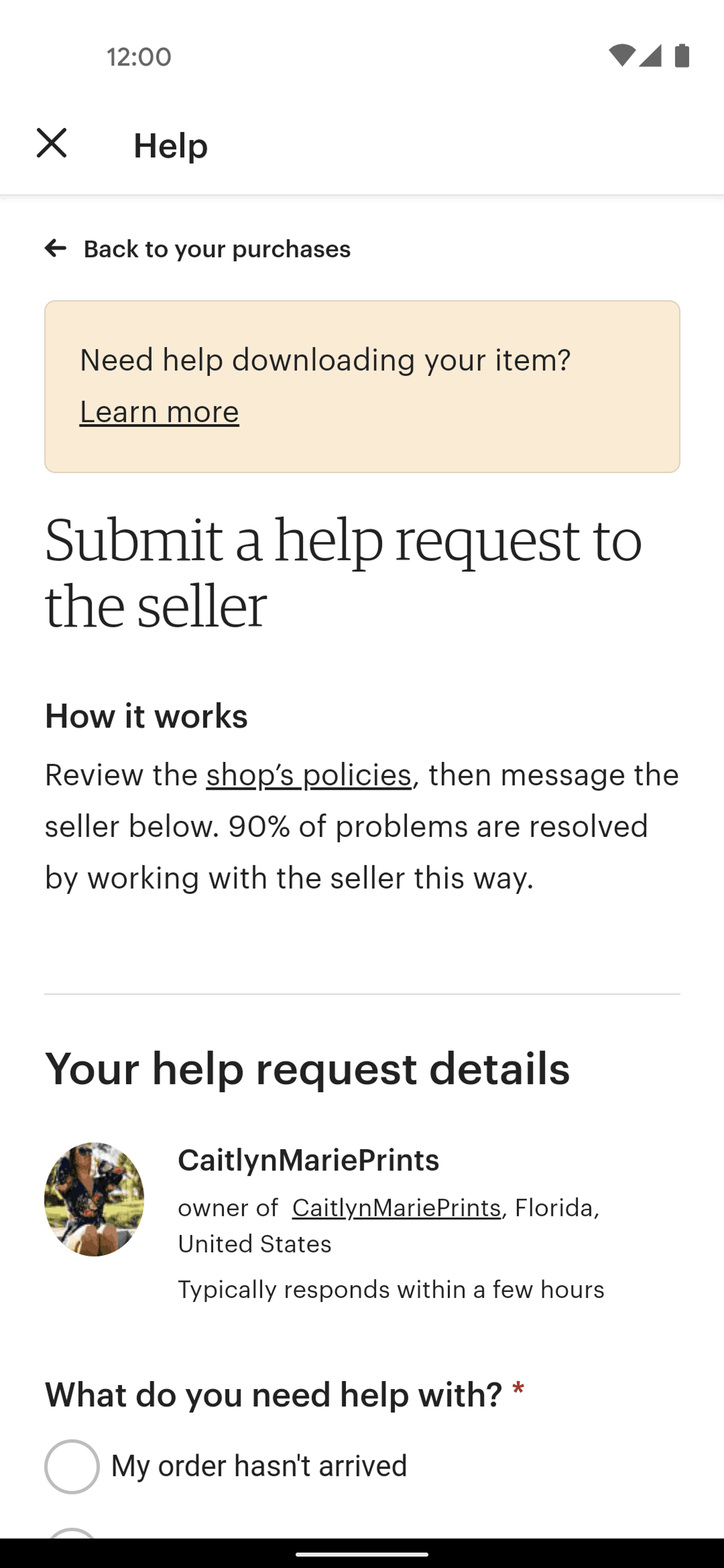 Etsy Android Shopping interface screenshot 24