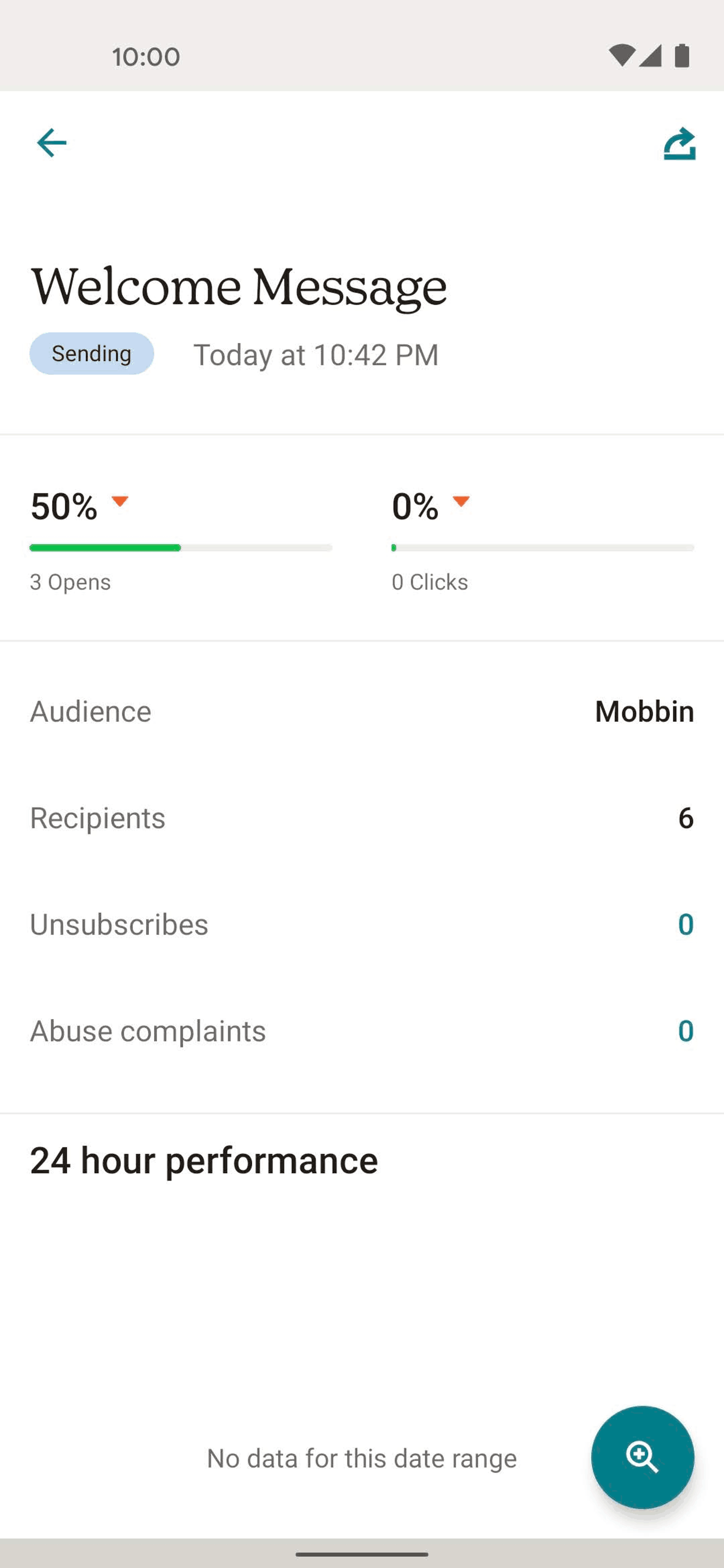 Mailchimp Android Business interface screenshot 14