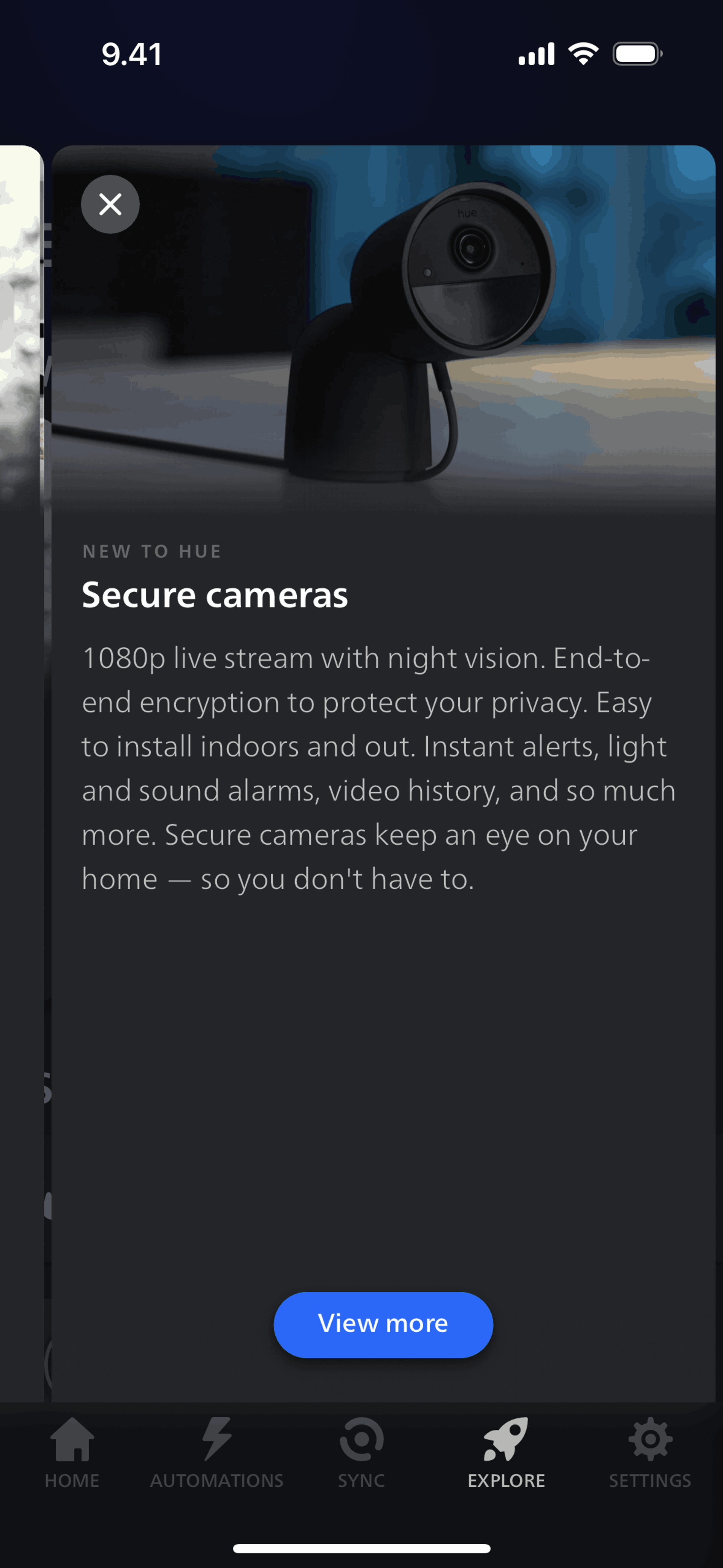 Philips Hue iOS Lifestyle interface screenshot 21
