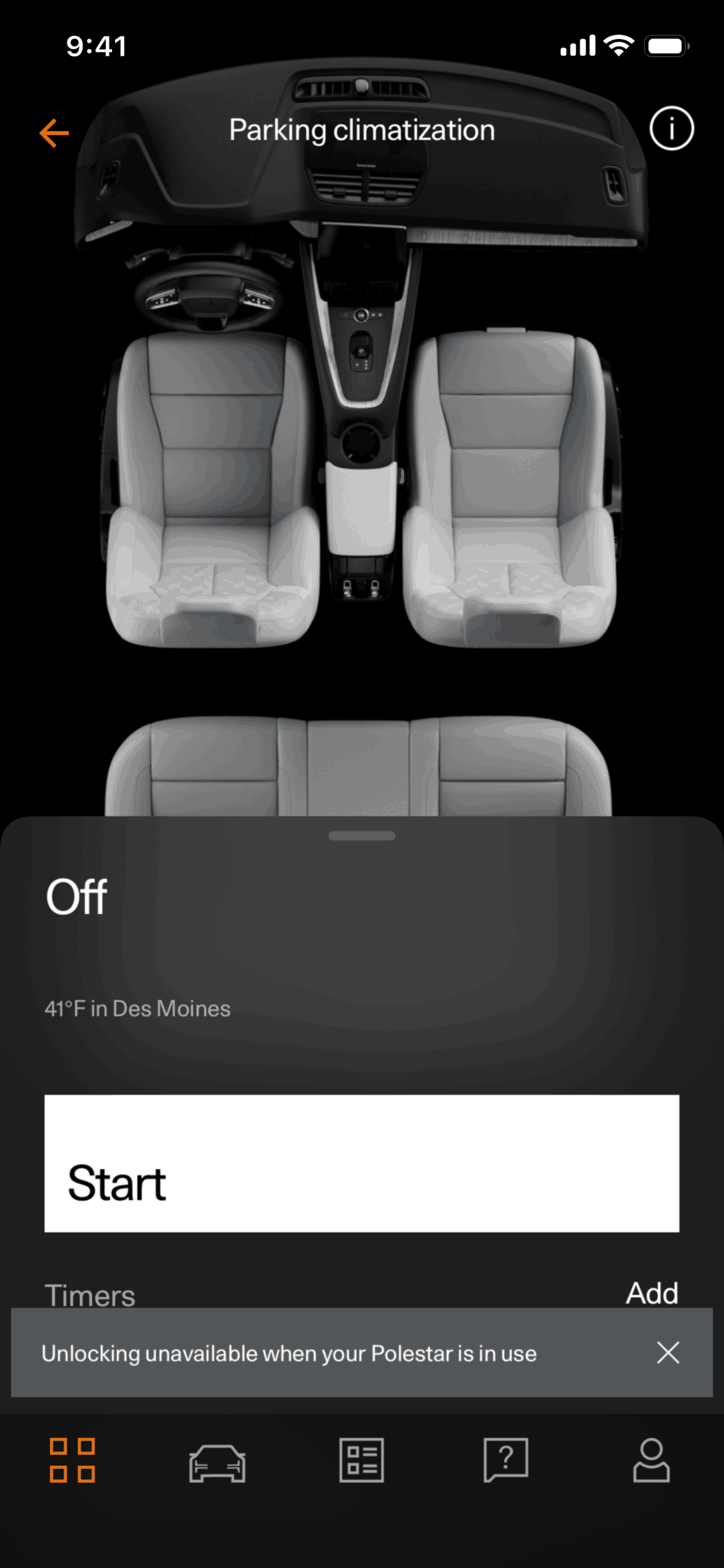 Polestar iOS Lifestyle interface screenshot 20