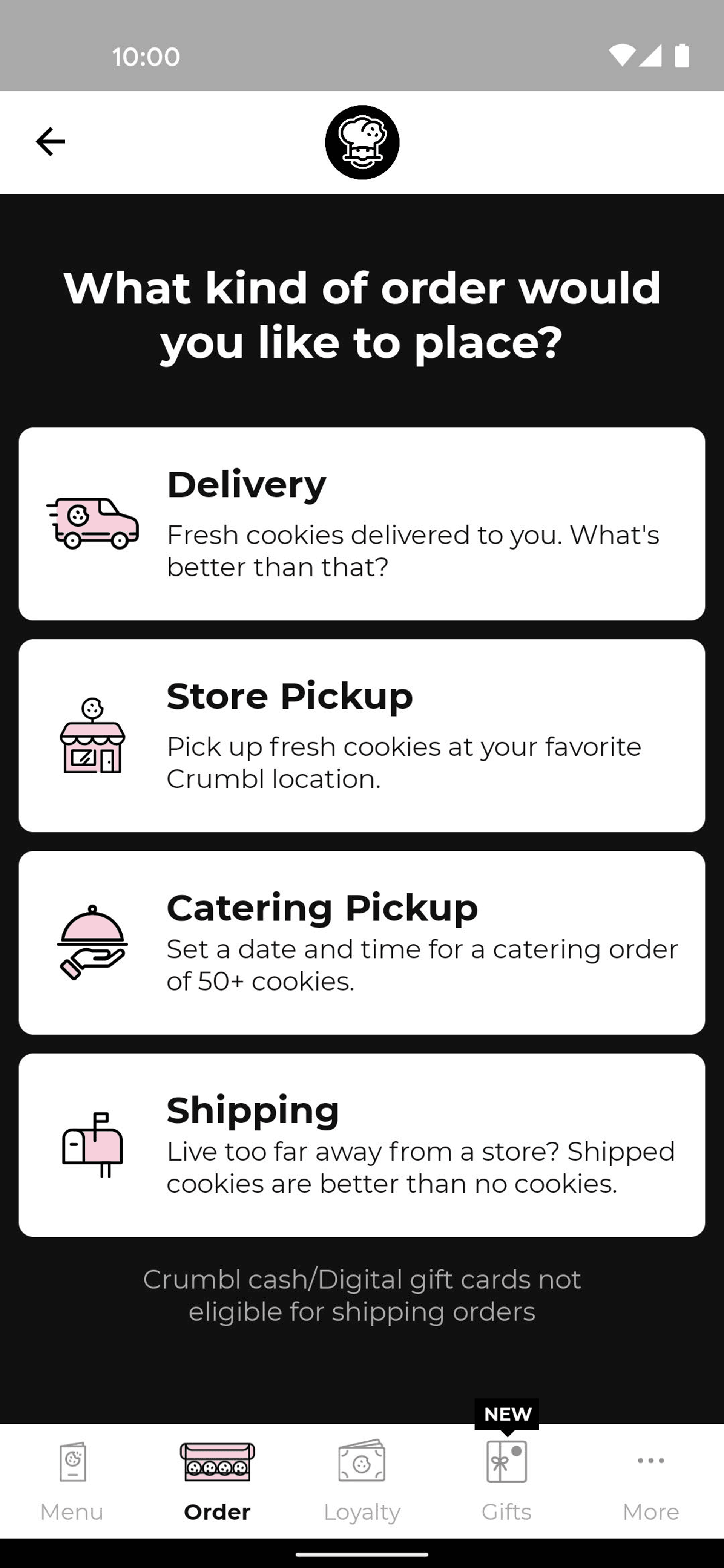 Crumbl Cookies Android Food & Drink interface screenshot 3