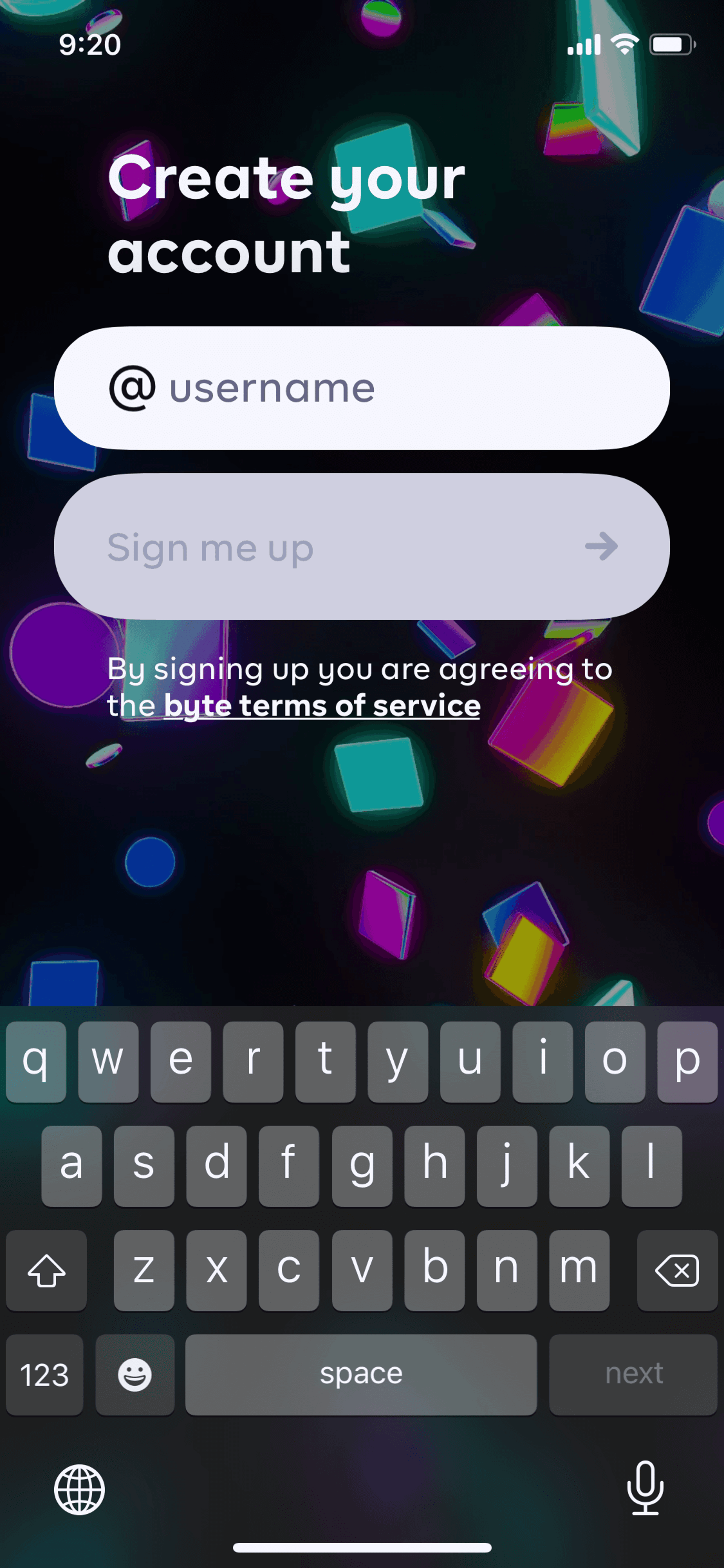Byte iOS Social Networking interface screenshot 3
