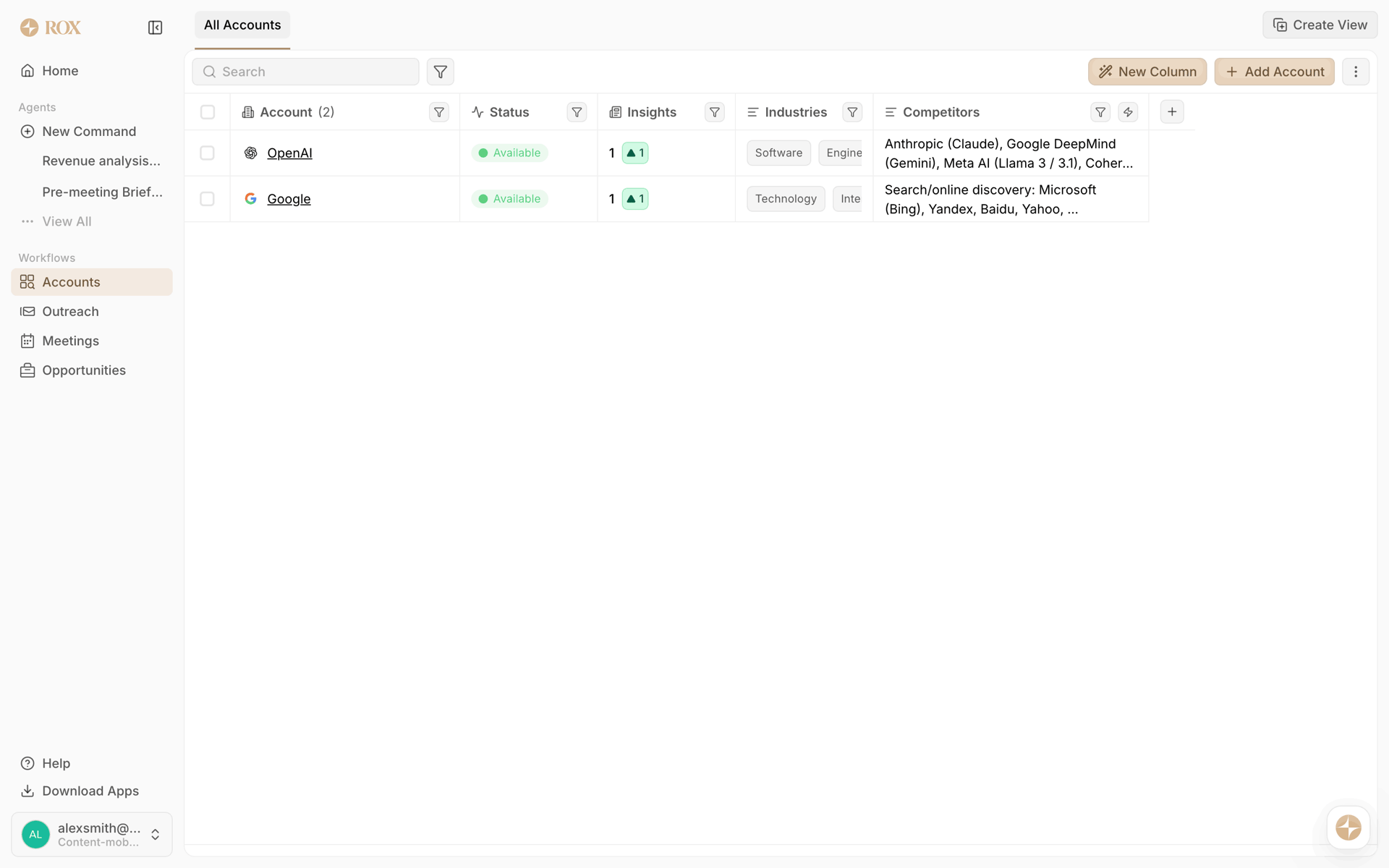 Rox Web Business interface screenshot 14