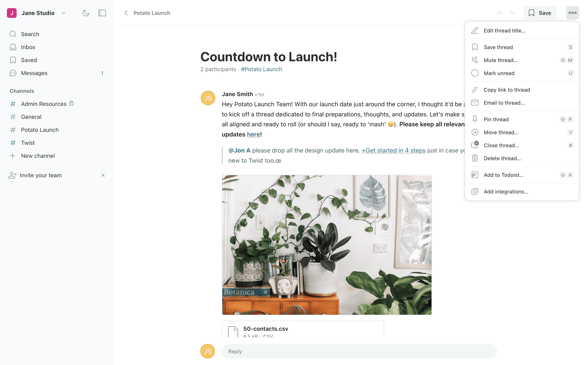 Twist Web Business interface screenshot 16