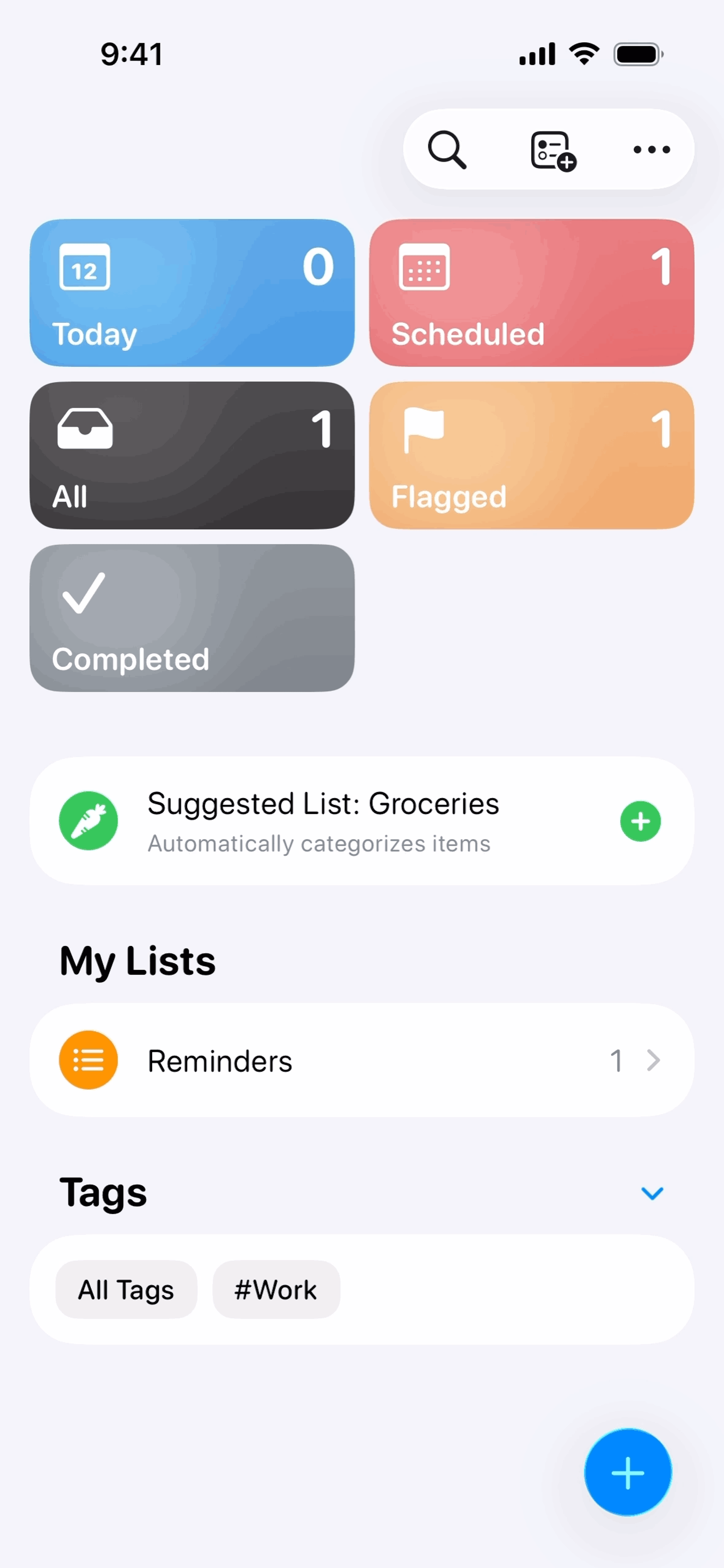 Reminders iOS Productivity interface screenshot 20