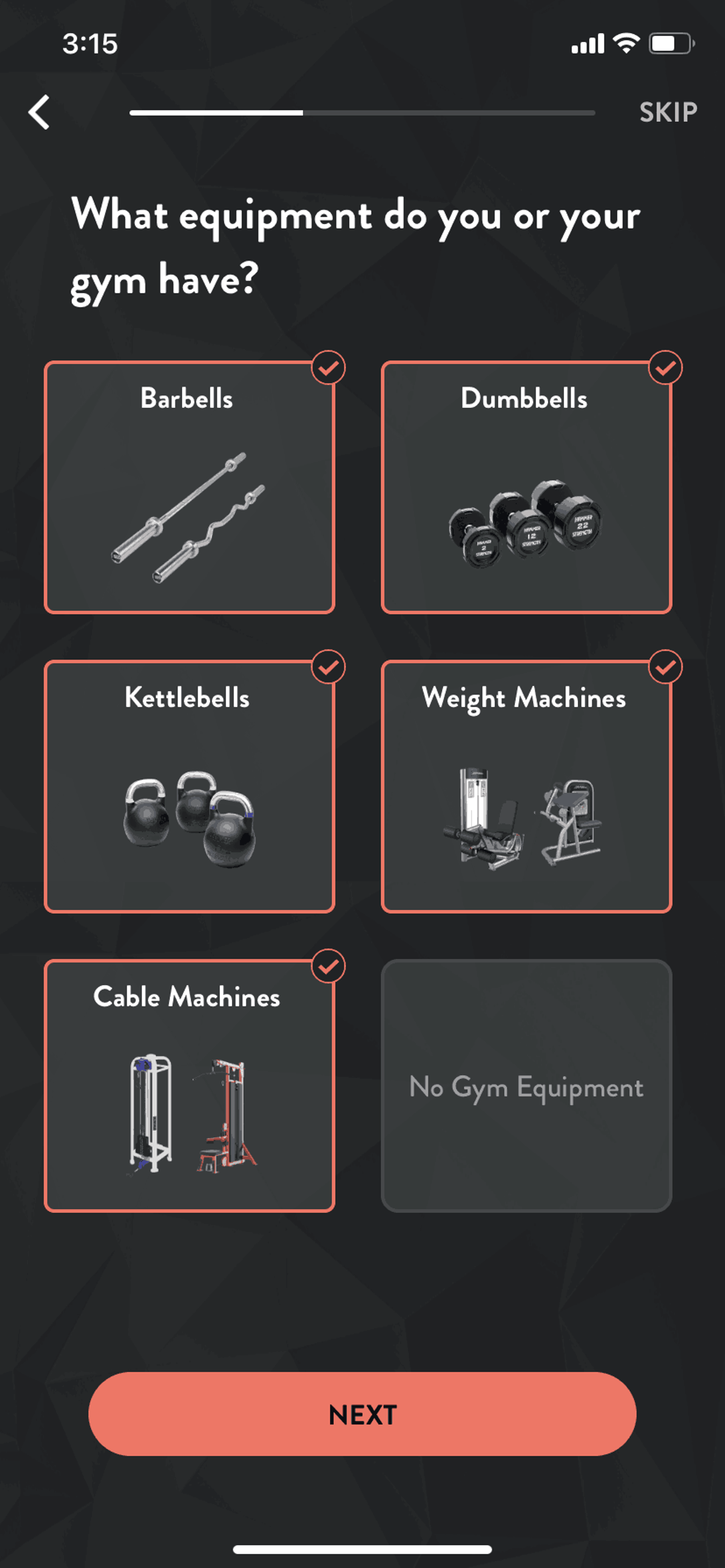 Fitbod iOS Health & Fitness interface screenshot 10