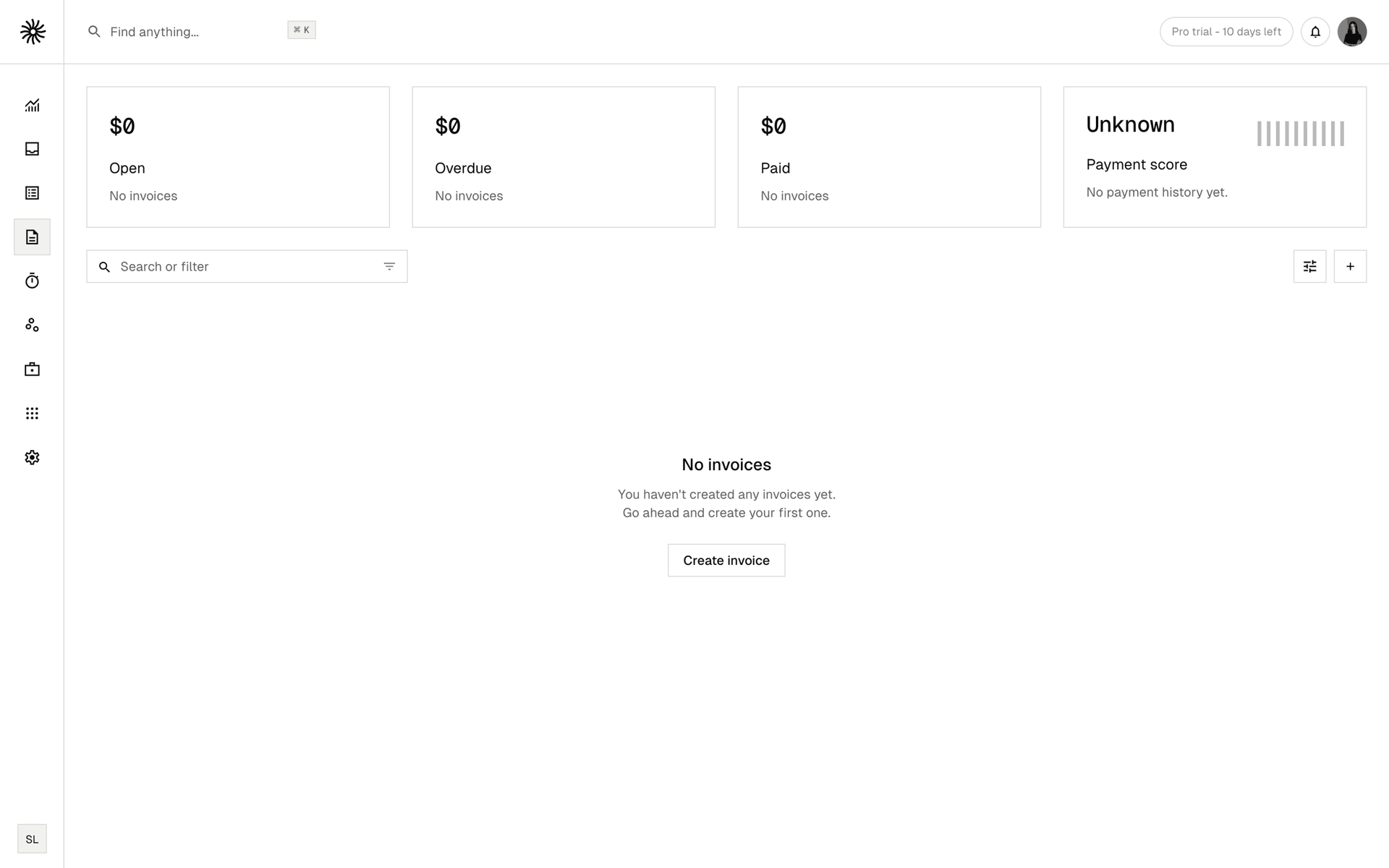 Midday Web Finance interface screenshot 6