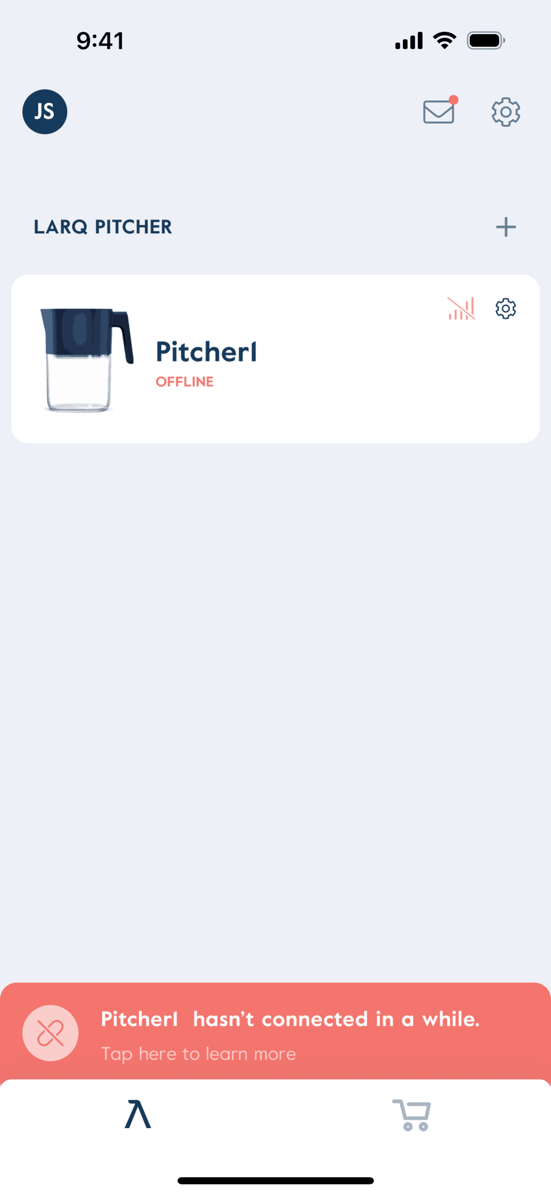 LARQ iOS Lifestyle interface screenshot 6