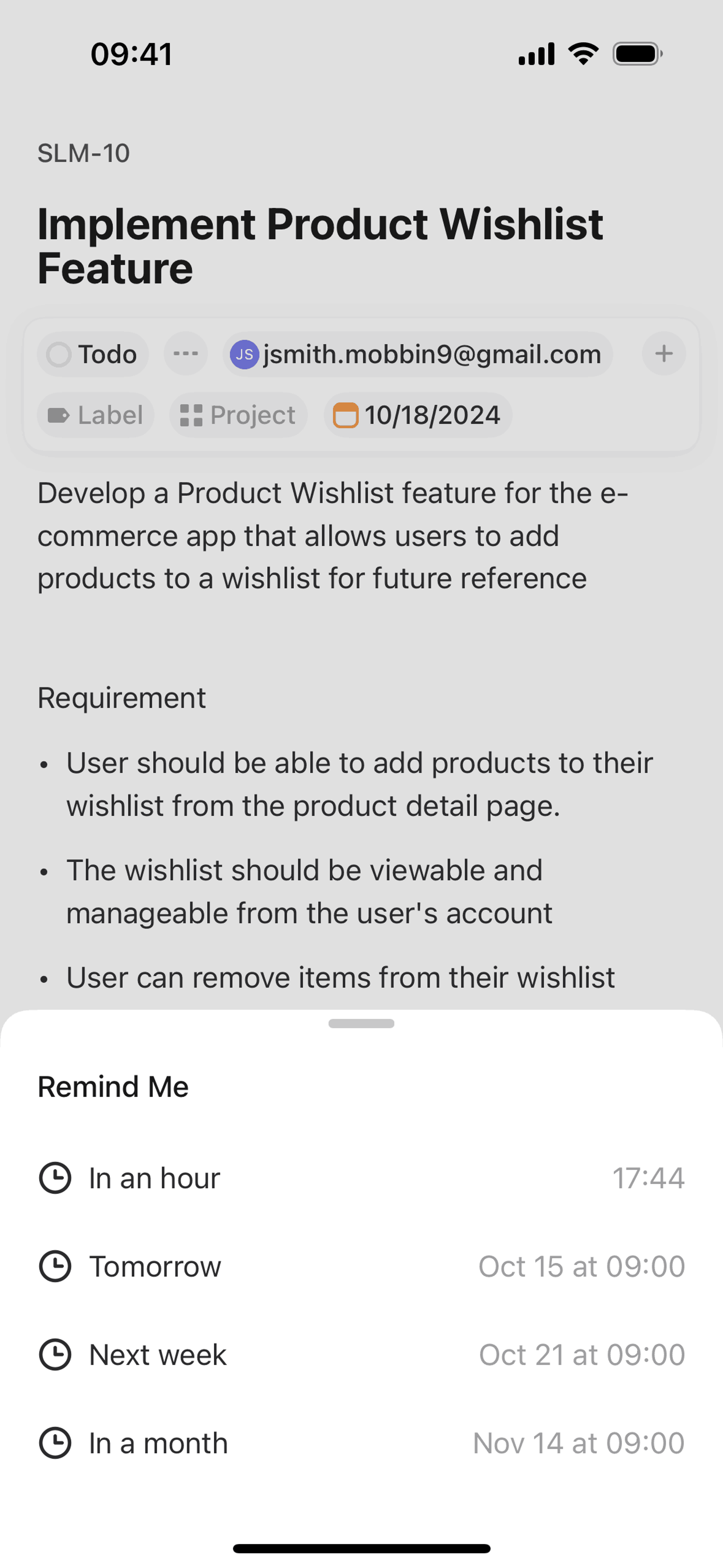 Linear iOS Developer Tools interface screenshot 15