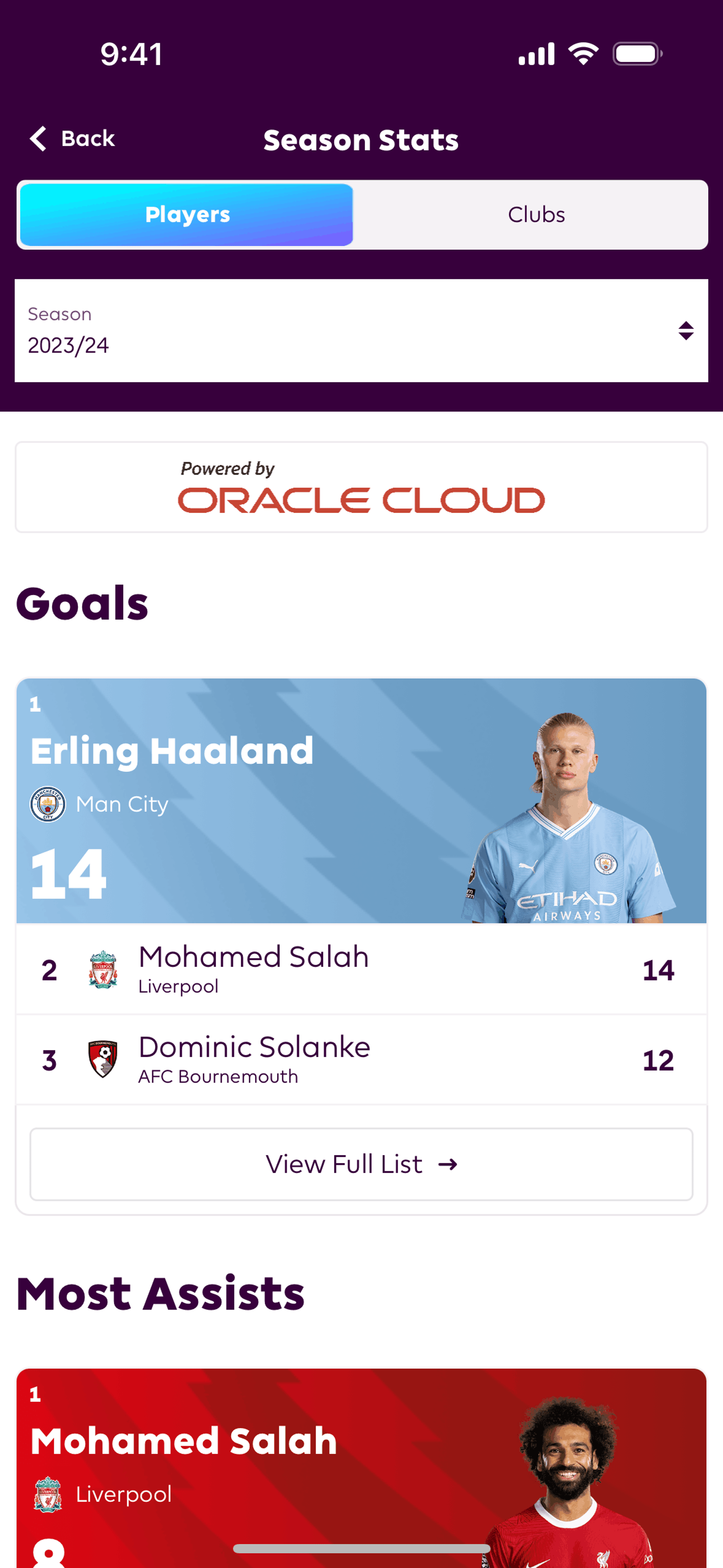 Premier League iOS Sports interface screenshot 19