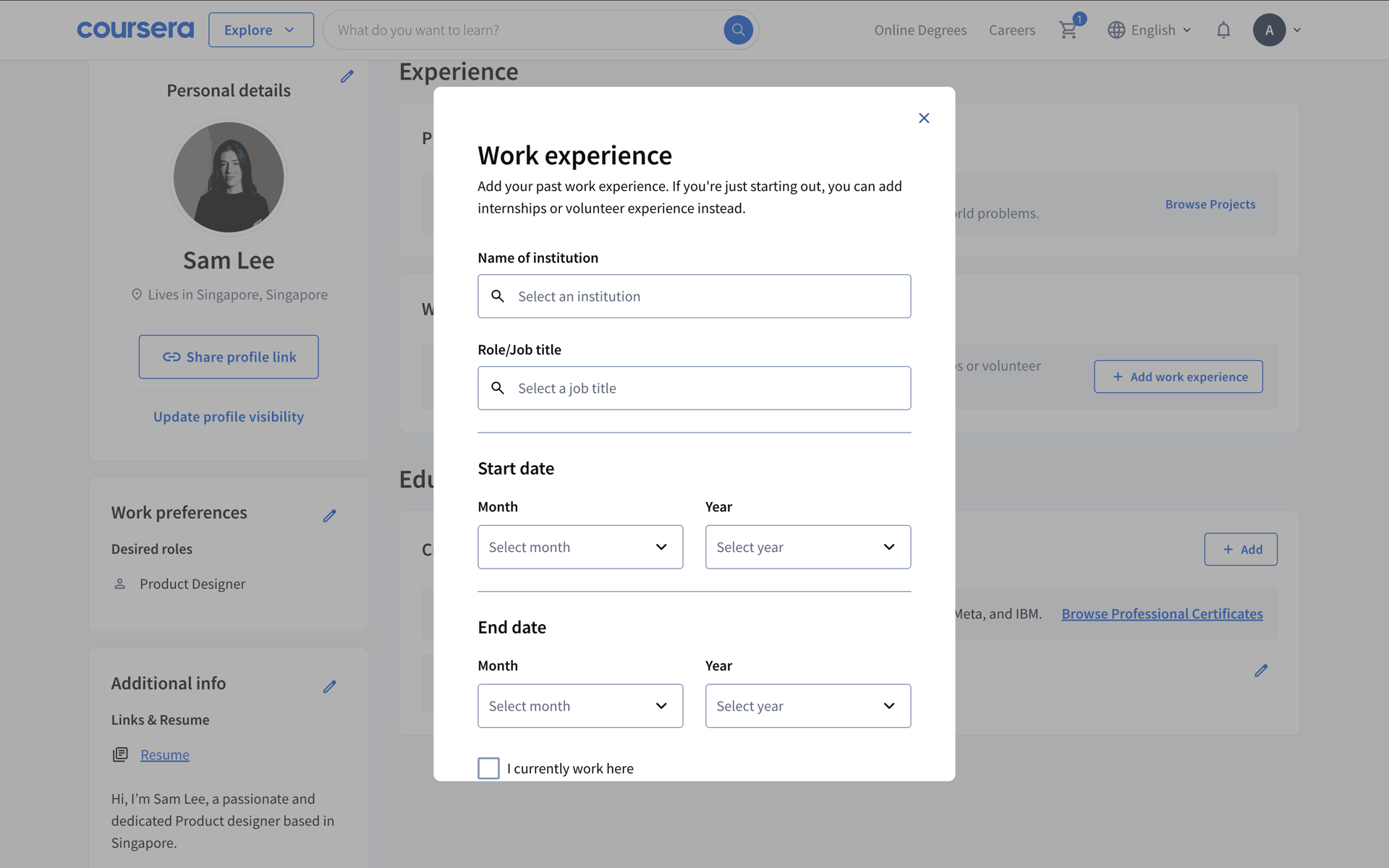 Coursera Web Education interface screenshot 21