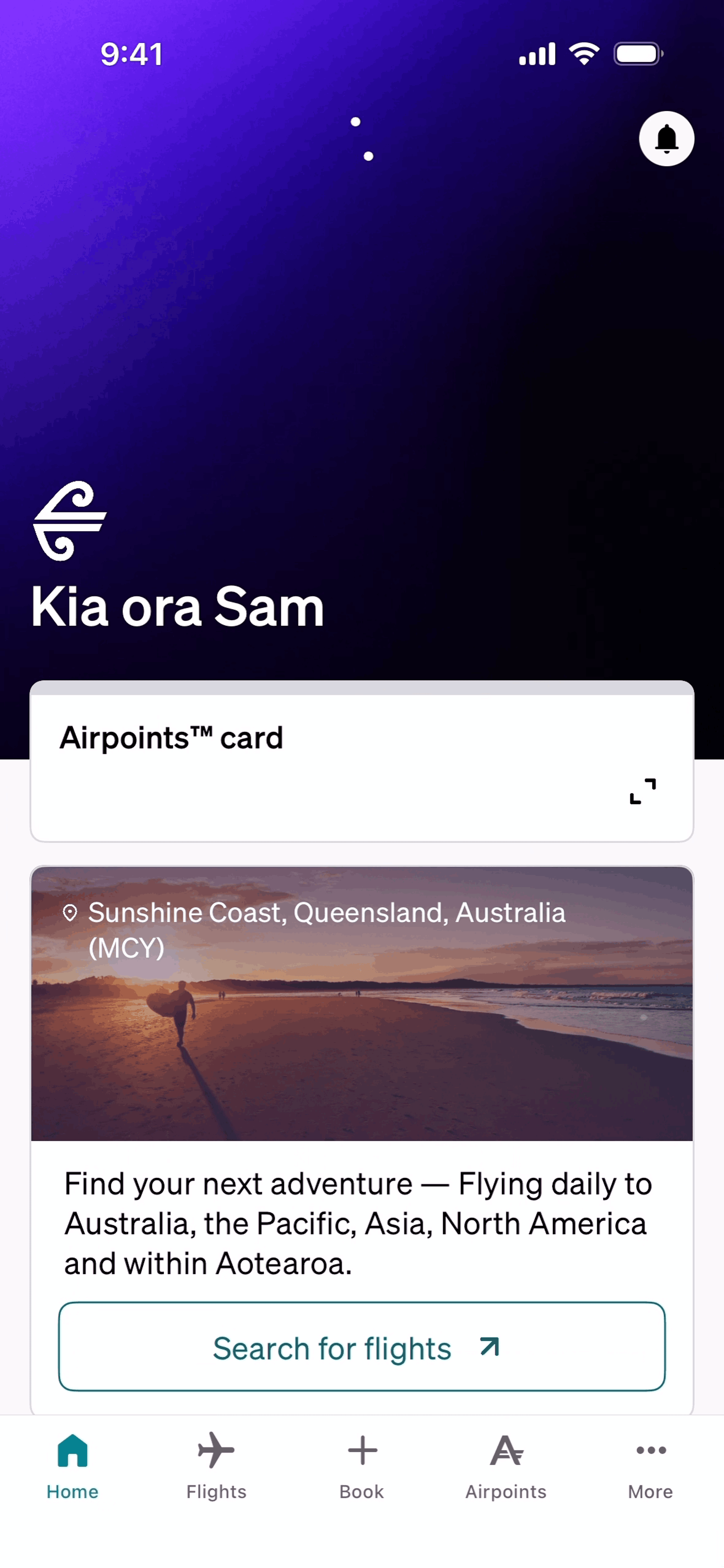 Air NZ iOS Travel & Transportation interface screenshot 4