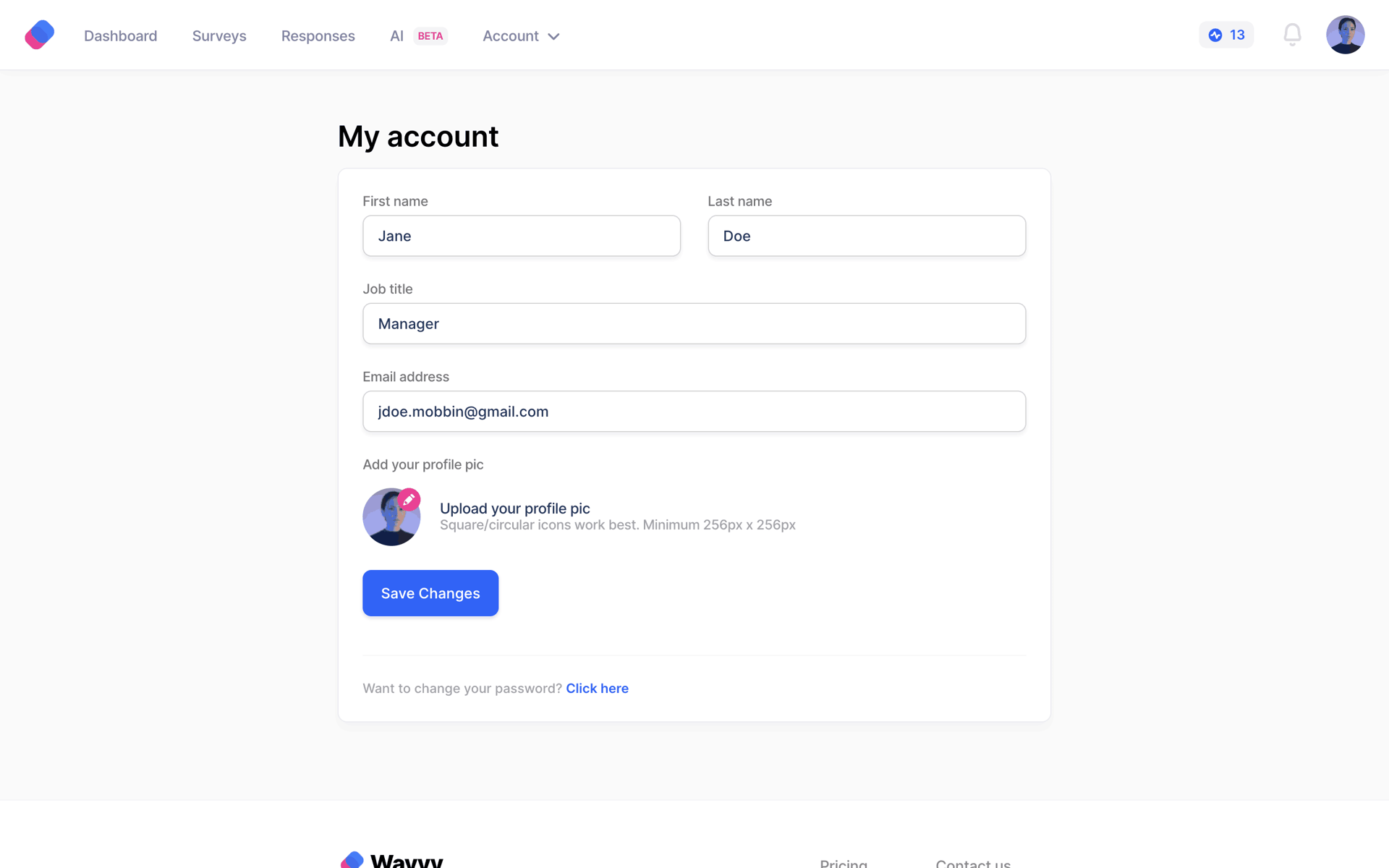 Wayyy Web AI interface screenshot 18