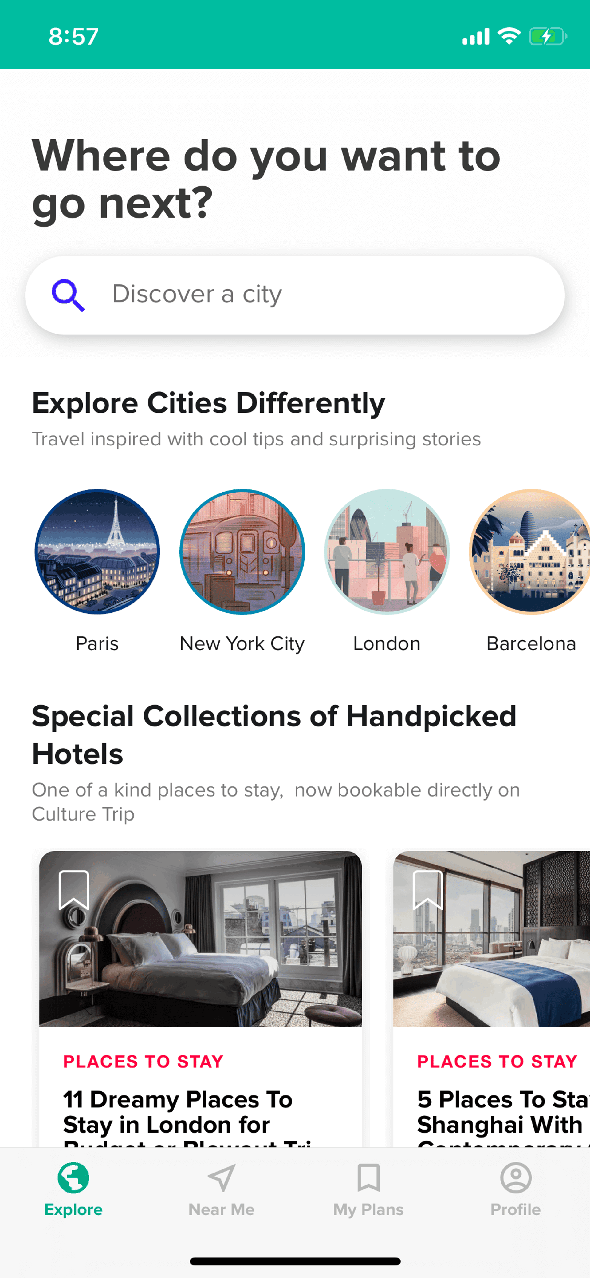 Culture Trip iOS Travel & Transportation interface screenshot 9
