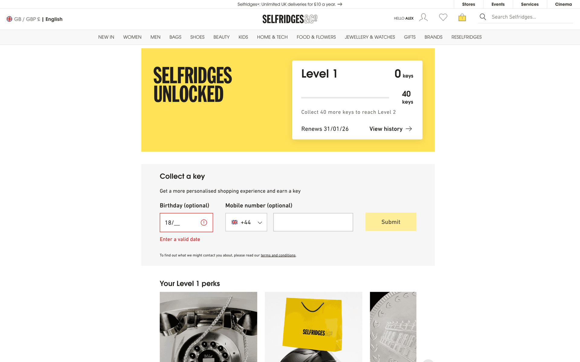 Selfridges Web Shopping interface screenshot 18