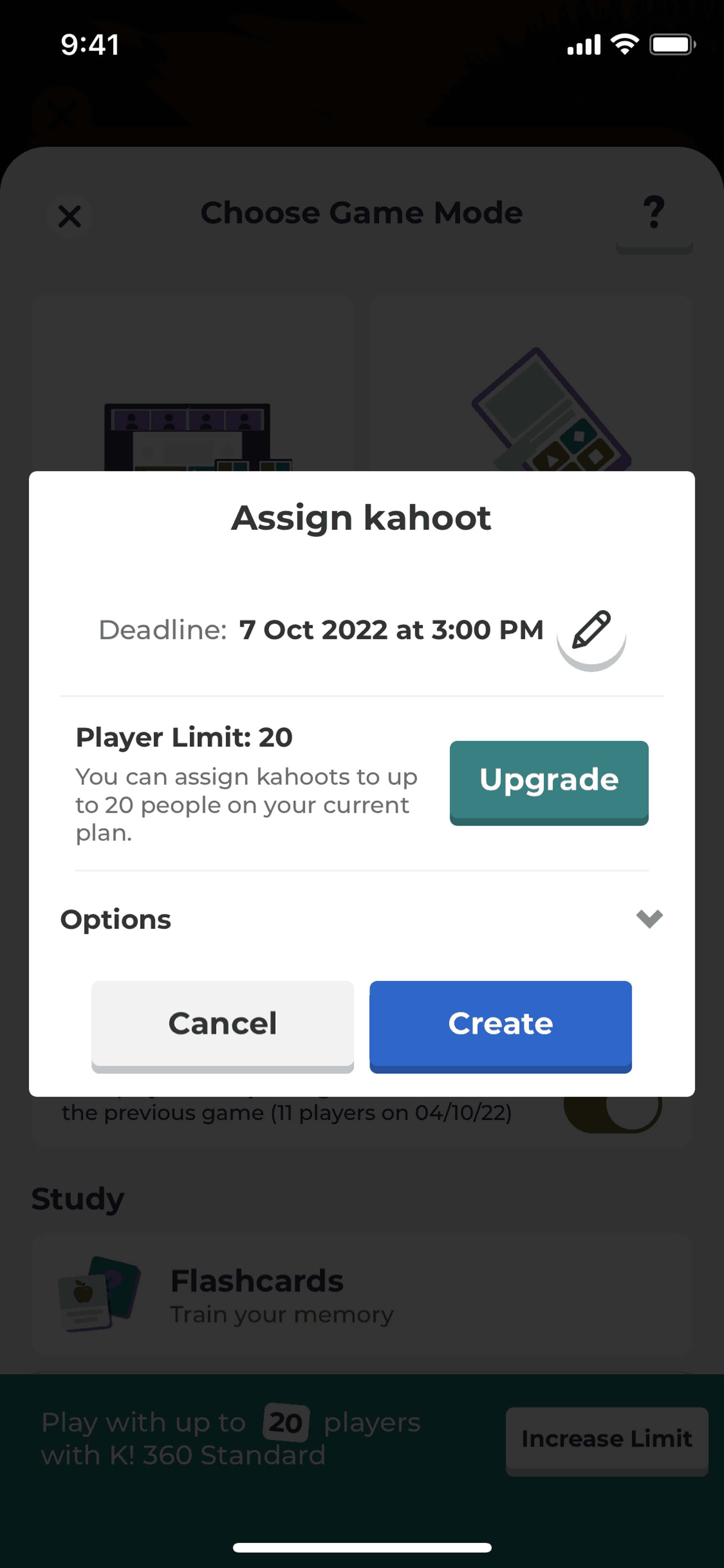 Kahoot! iOS Education interface screenshot 16