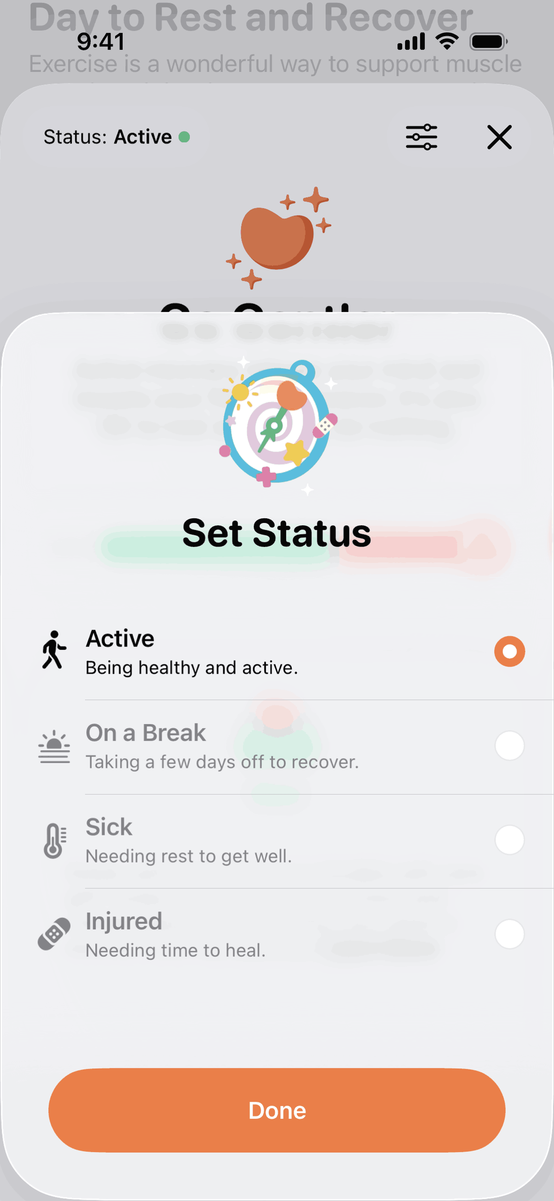 Gentler Streak iOS Health & Fitness interface screenshot 22
