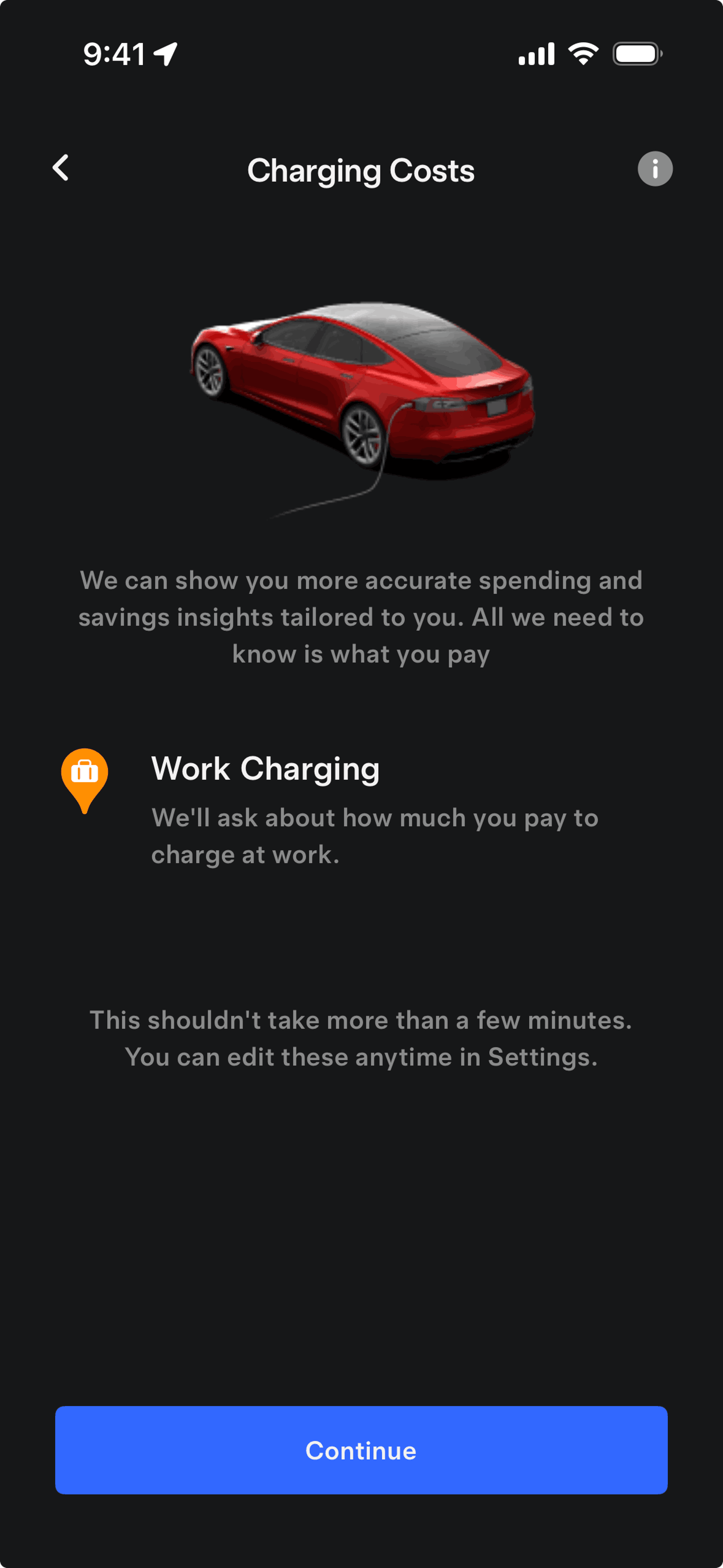 Tesla iOS Travel & Transportation interface screenshot 11