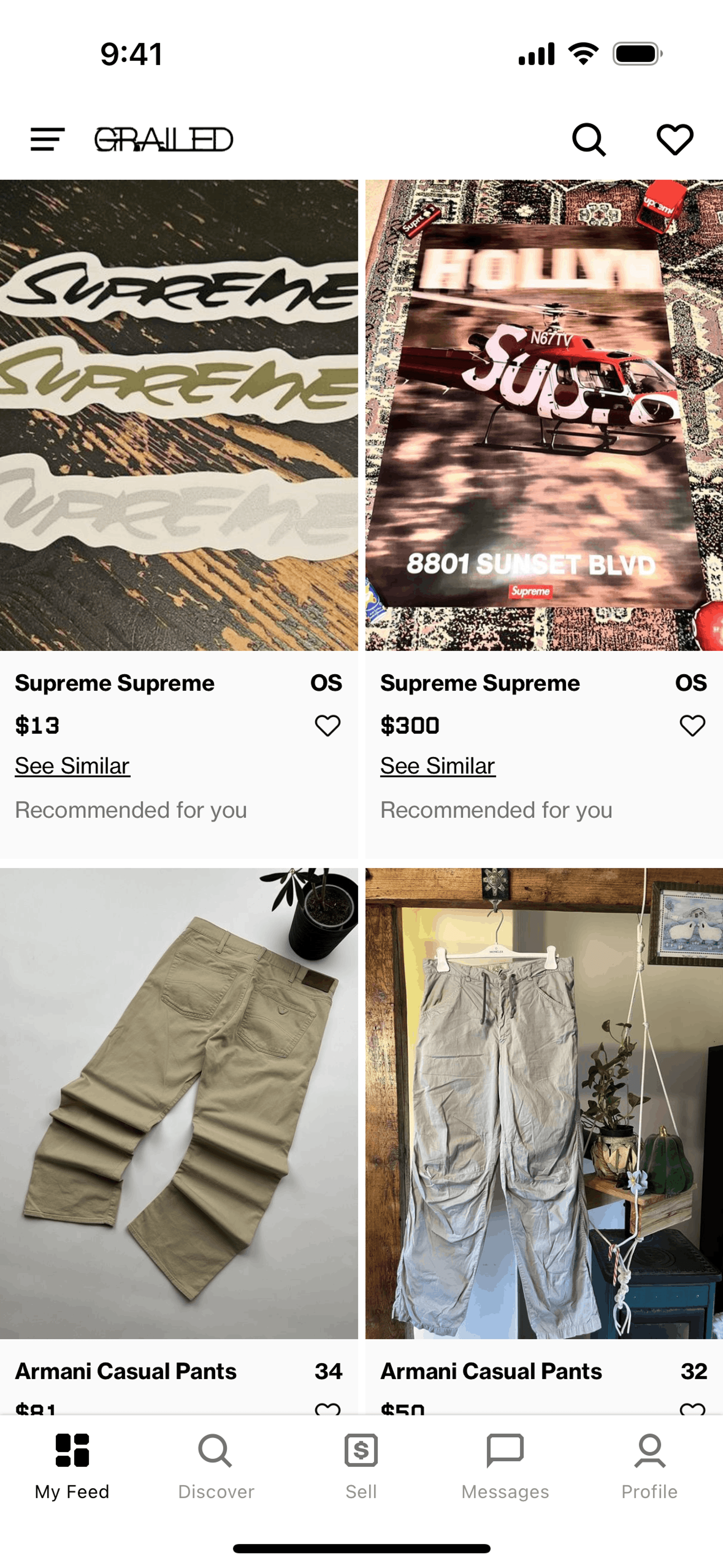 Grailed iOS Shopping interface screenshot 11