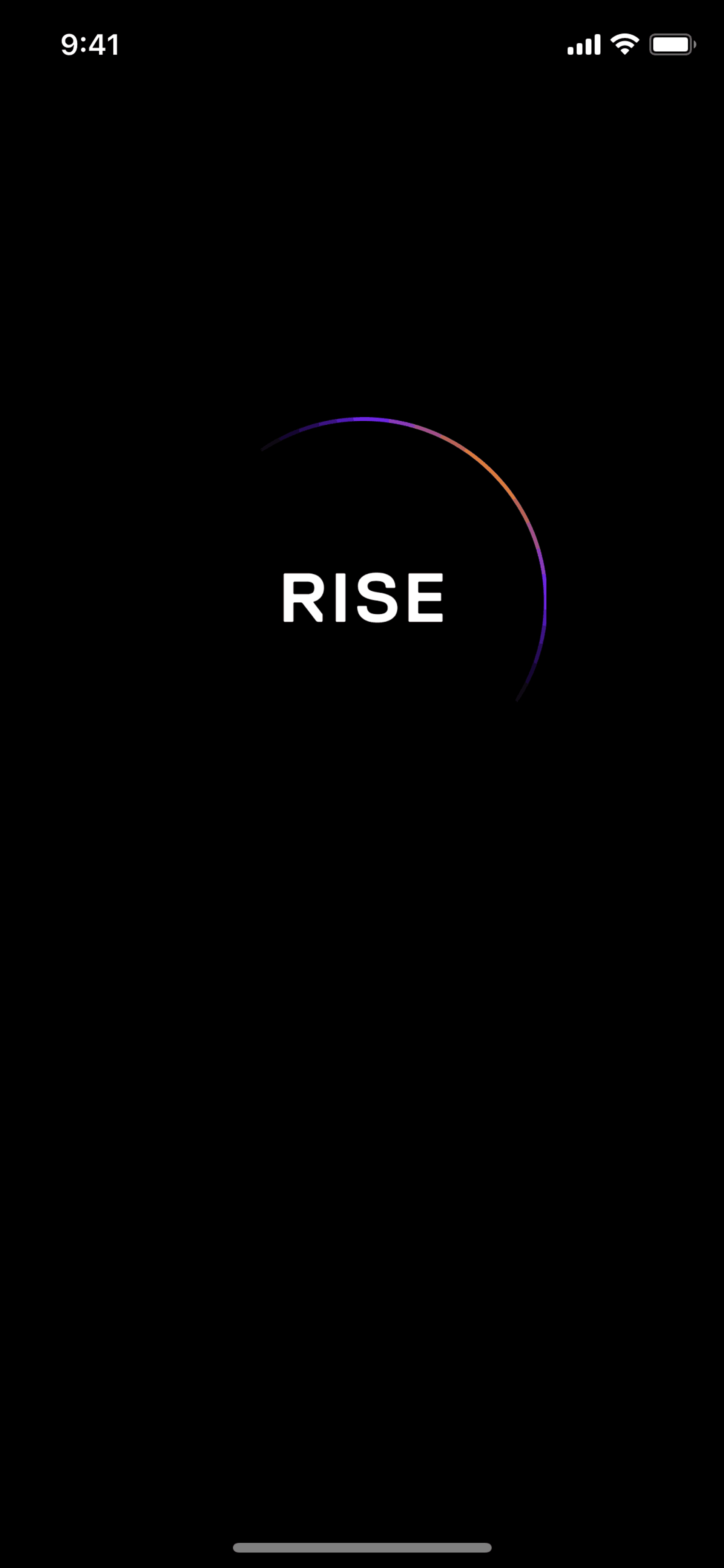 Rise iOS Health & Fitness interface screenshot 1