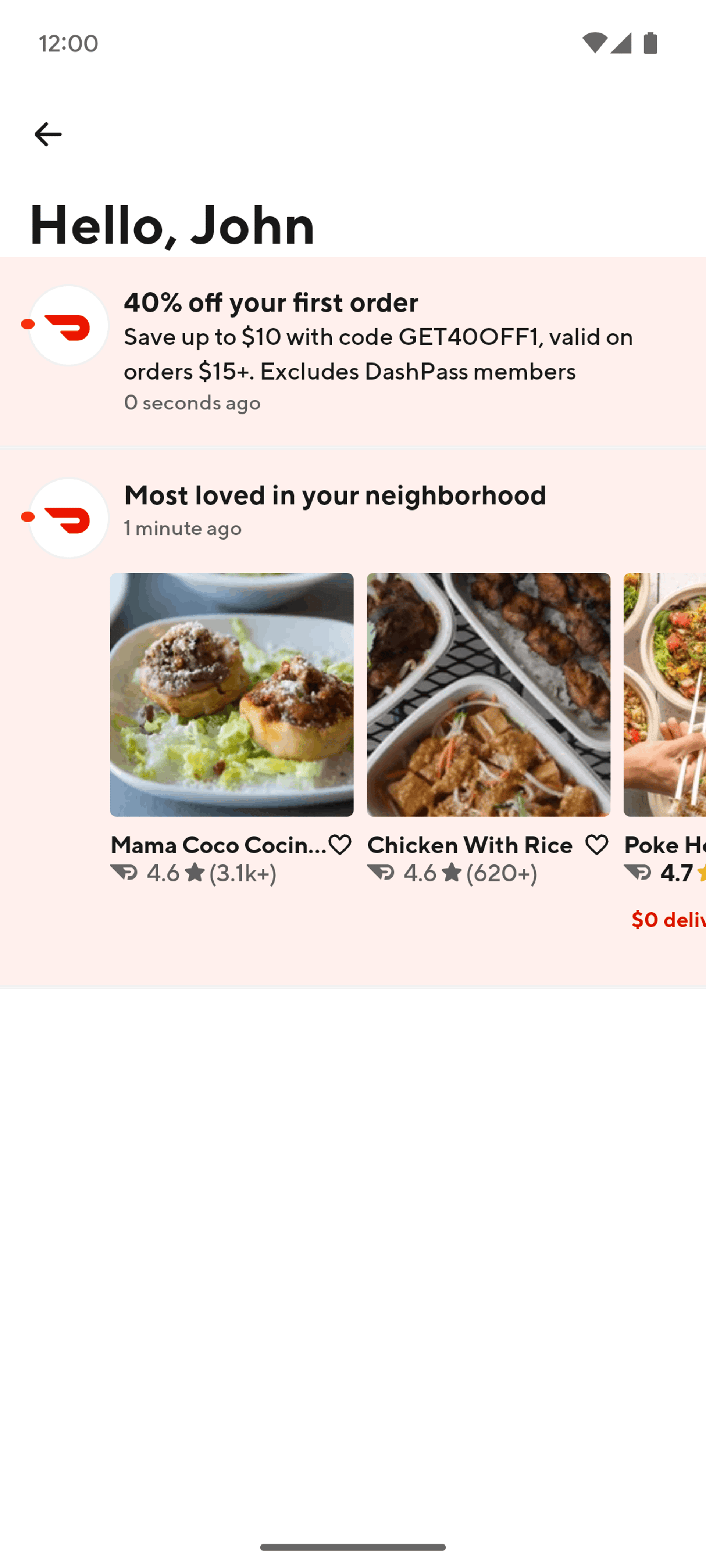 DoorDash Android Shopping interface screenshot 6