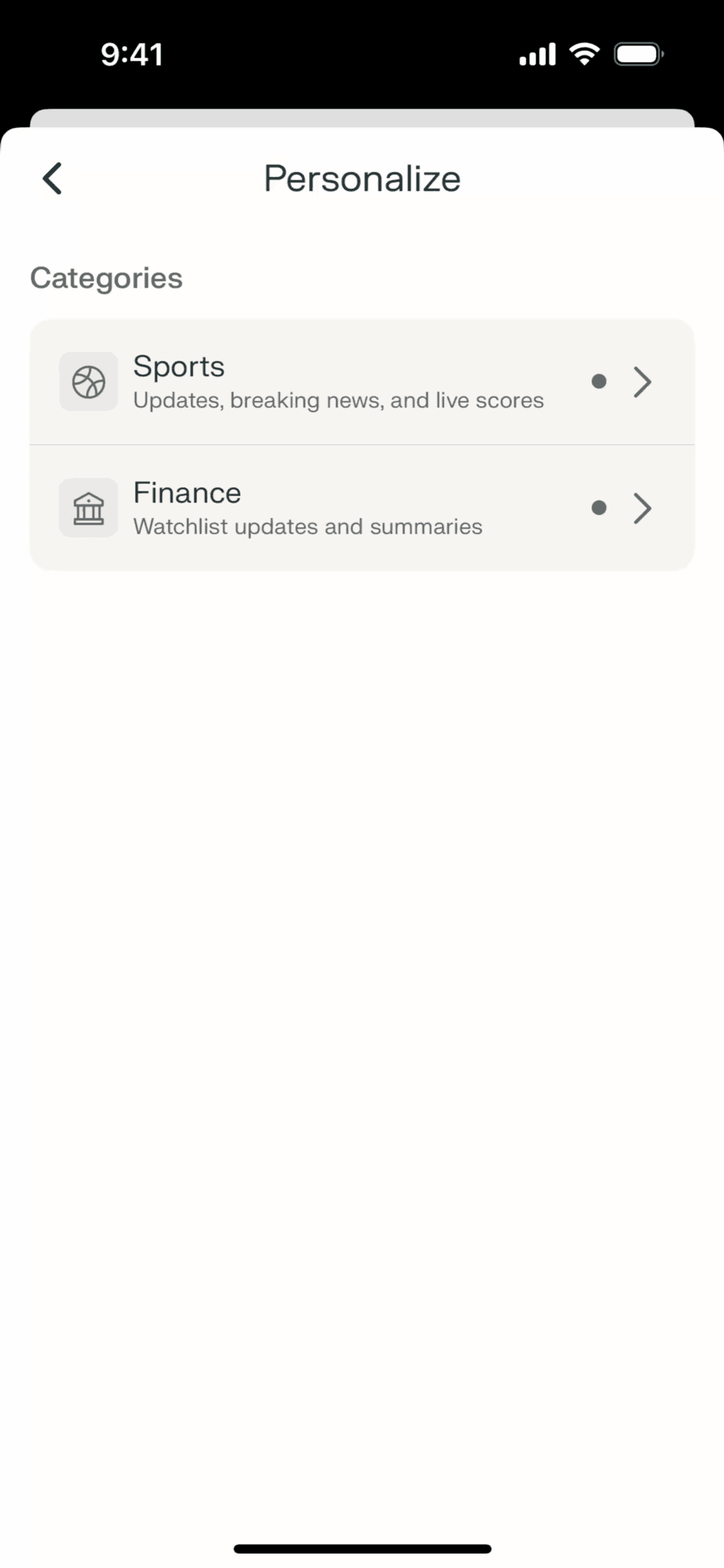 Perplexity iOS AI interface screenshot 8