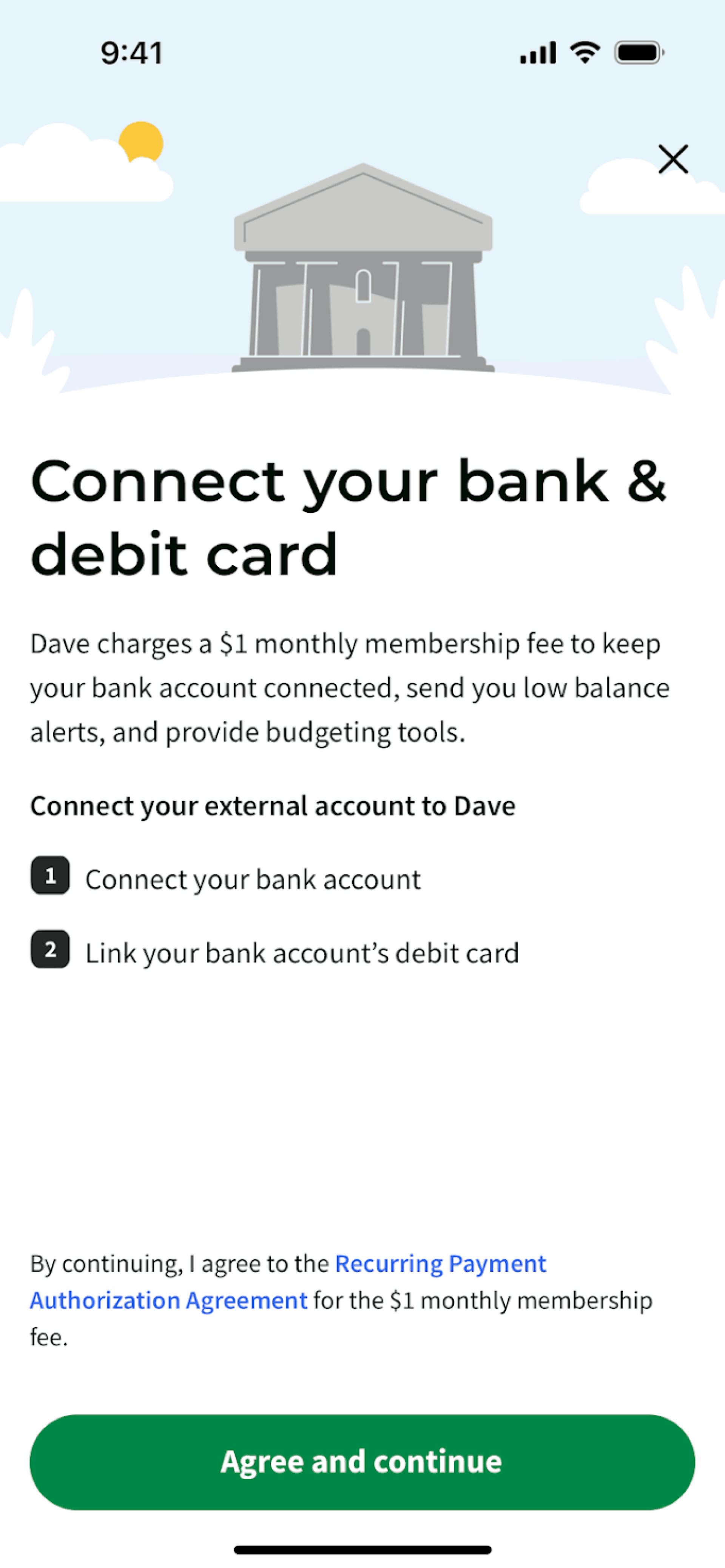 Dave iOS Finance interface screenshot 17