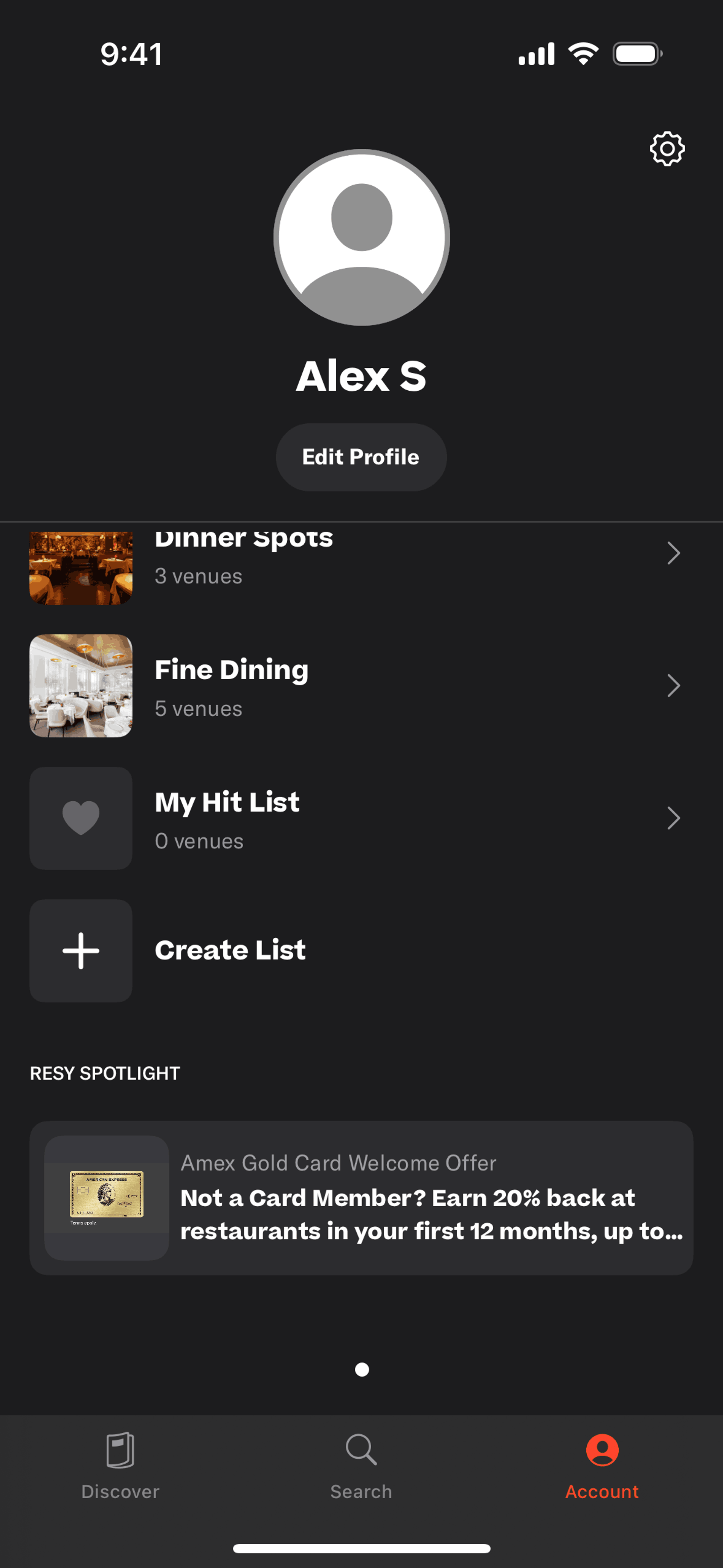 Resy iOS Food & Drink interface screenshot 2