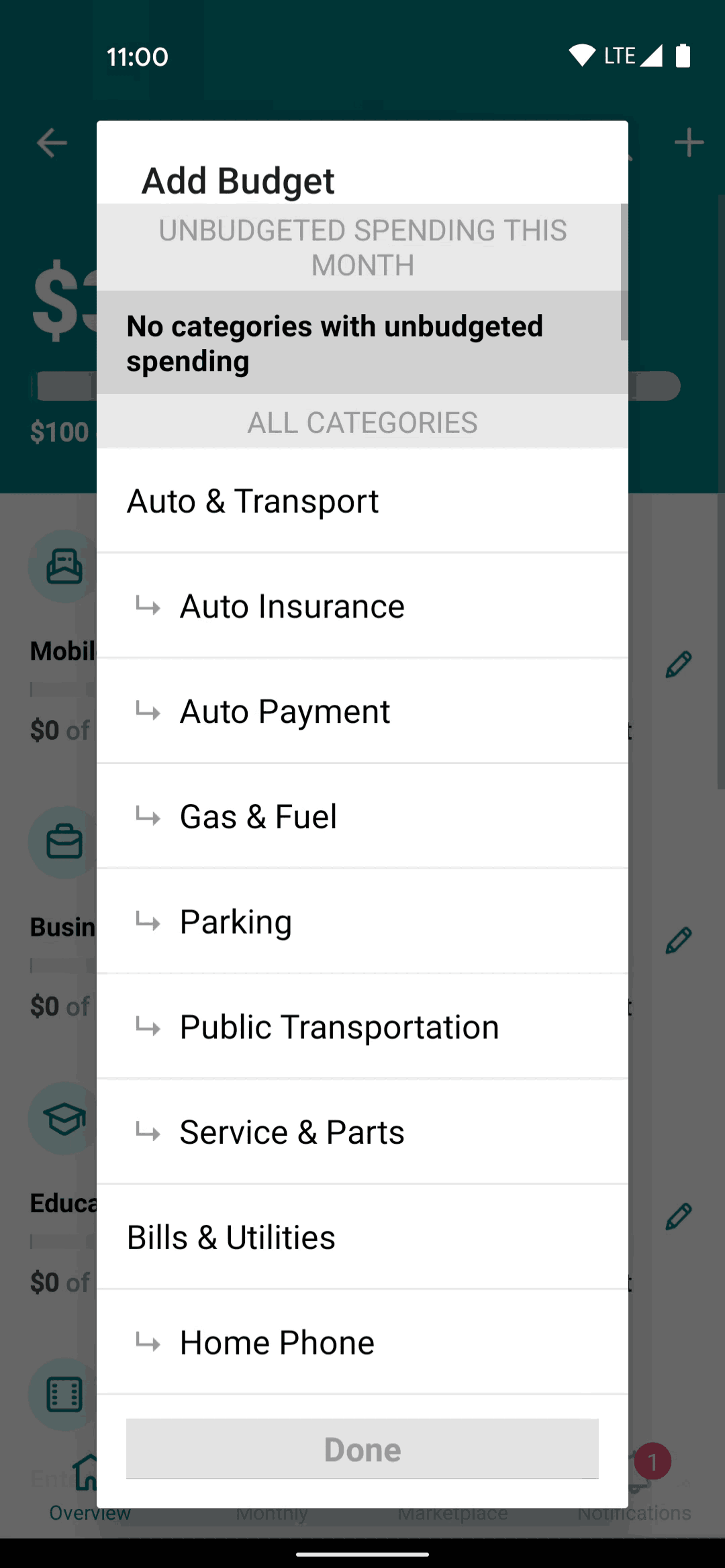 Mint Android Finance interface screenshot 21