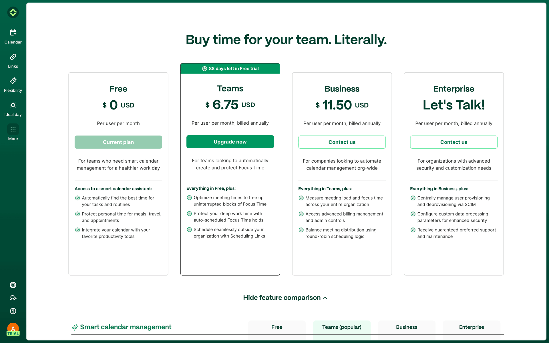 Clockwise Web Productivity interface screenshot 20