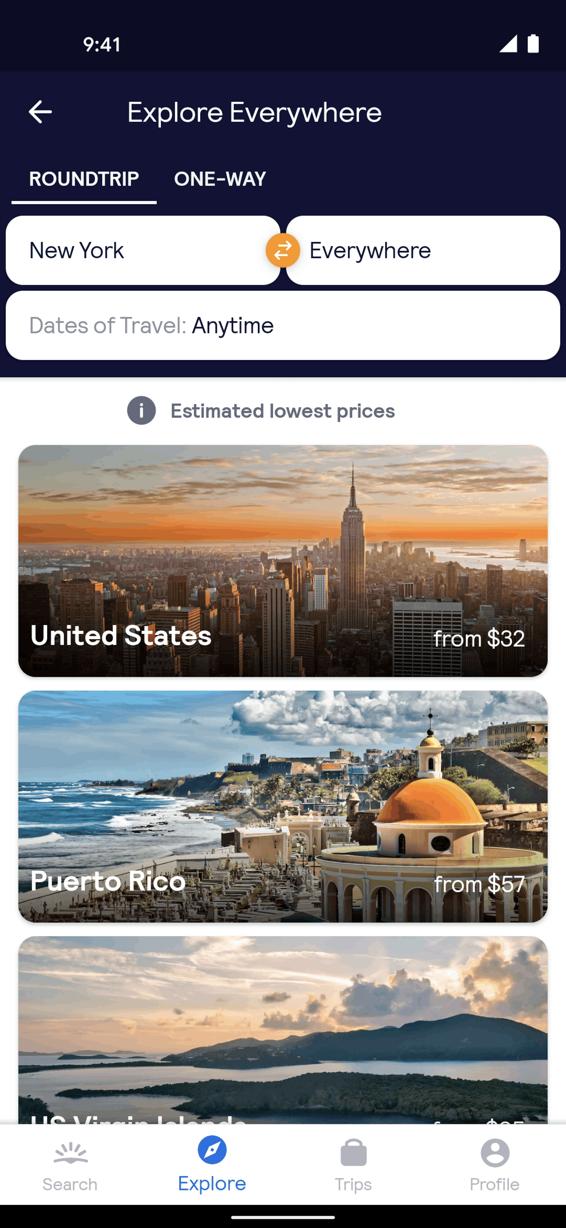 Skyscanner Android Travel & Transportation interface screenshot 11