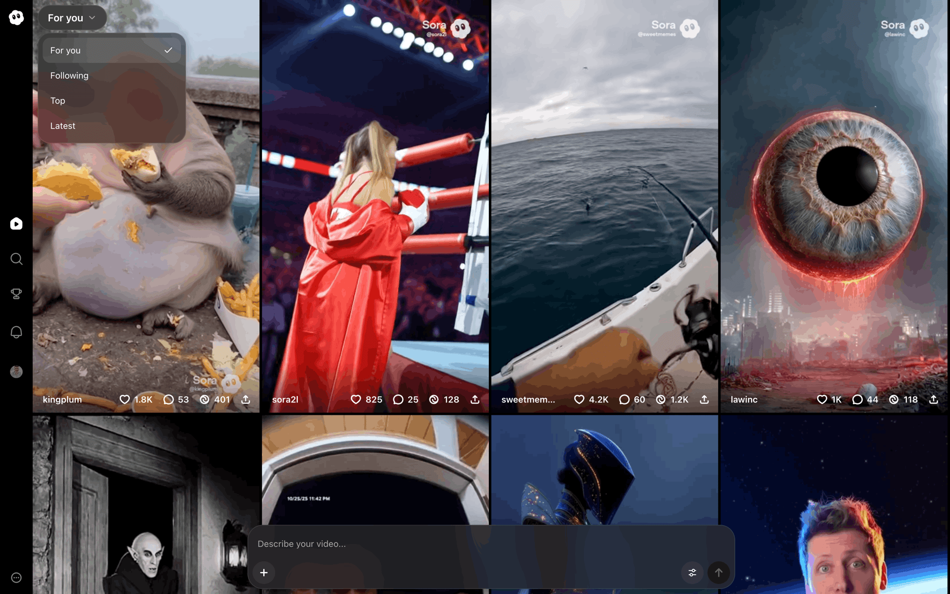 Sora Web AI interface screenshot 6
