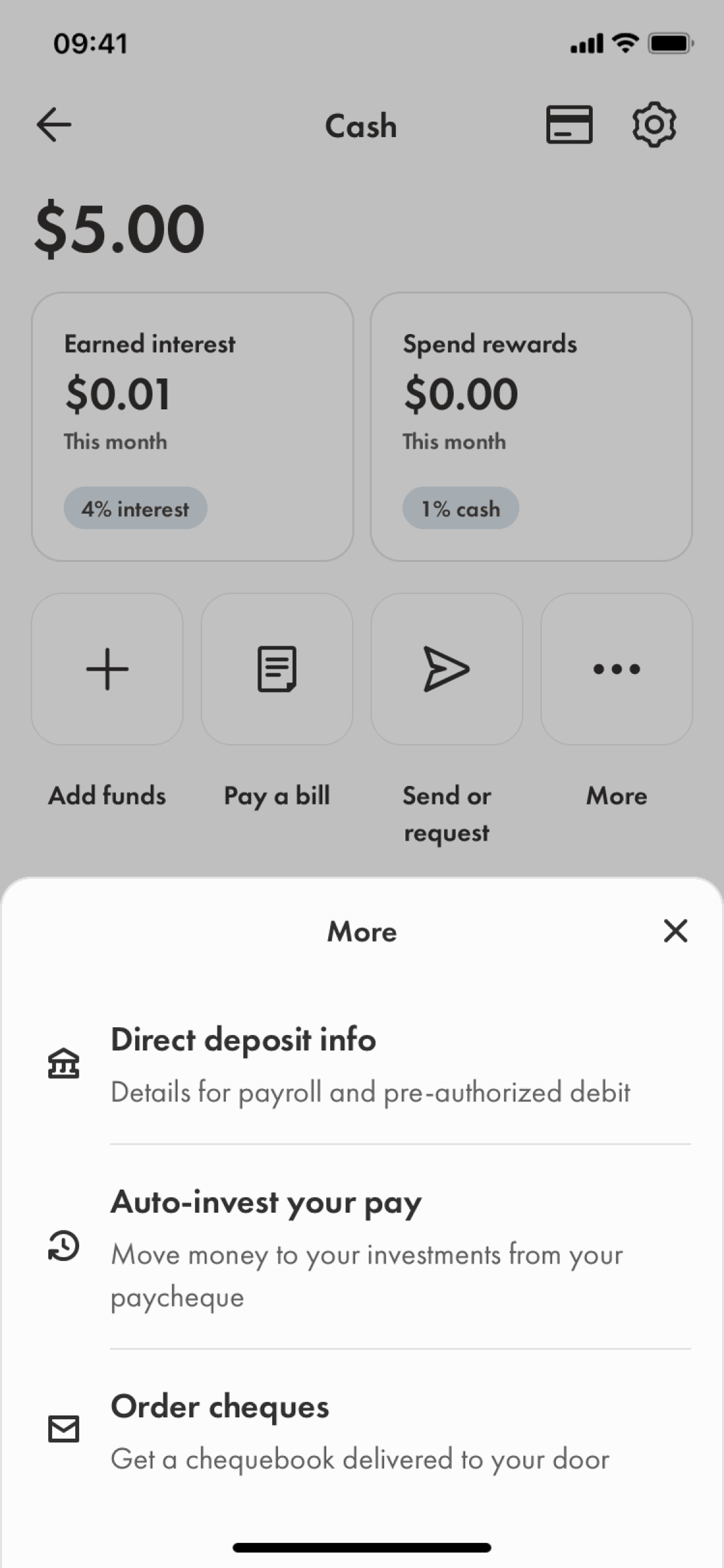 Wealthsimple iOS Finance interface screenshot 7