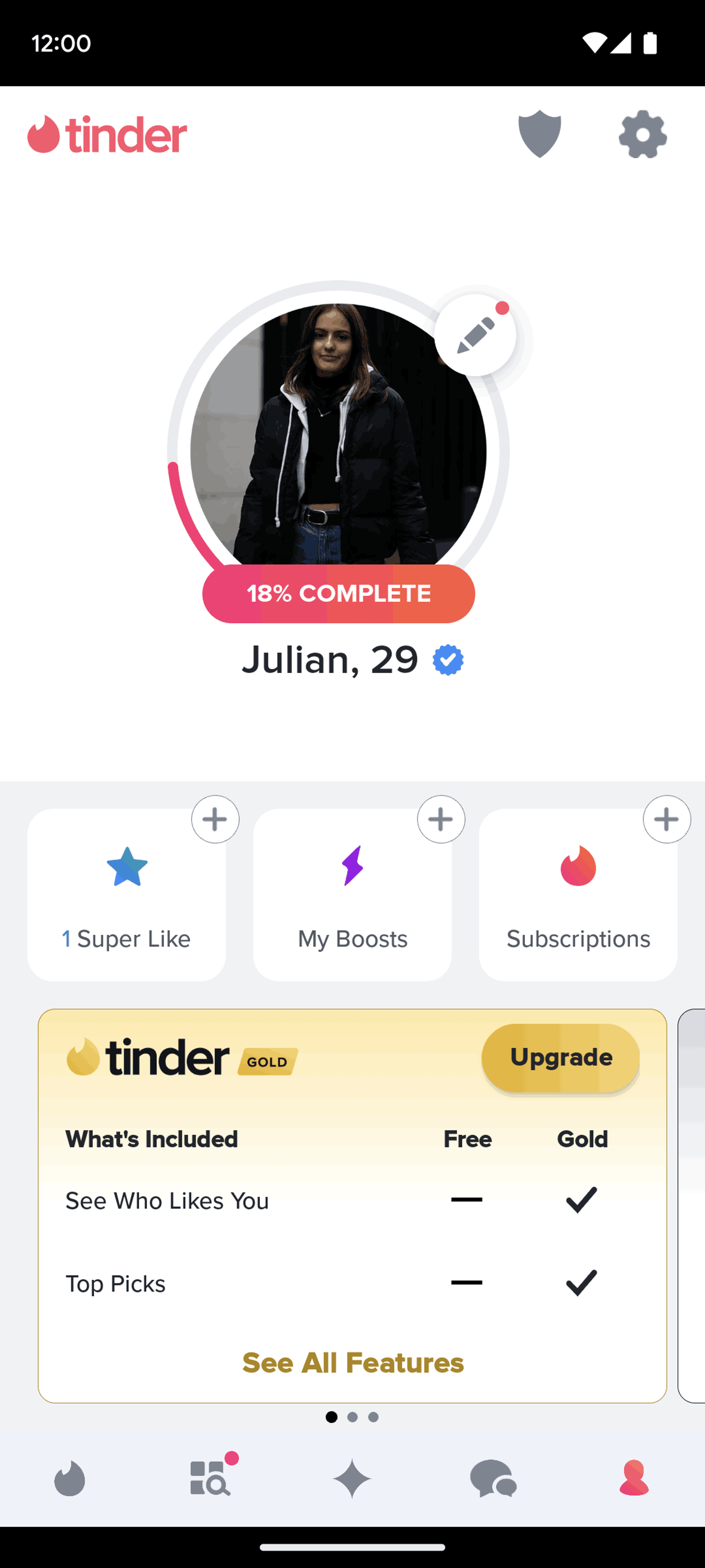 Tinder Android Social Networking interface screenshot 18