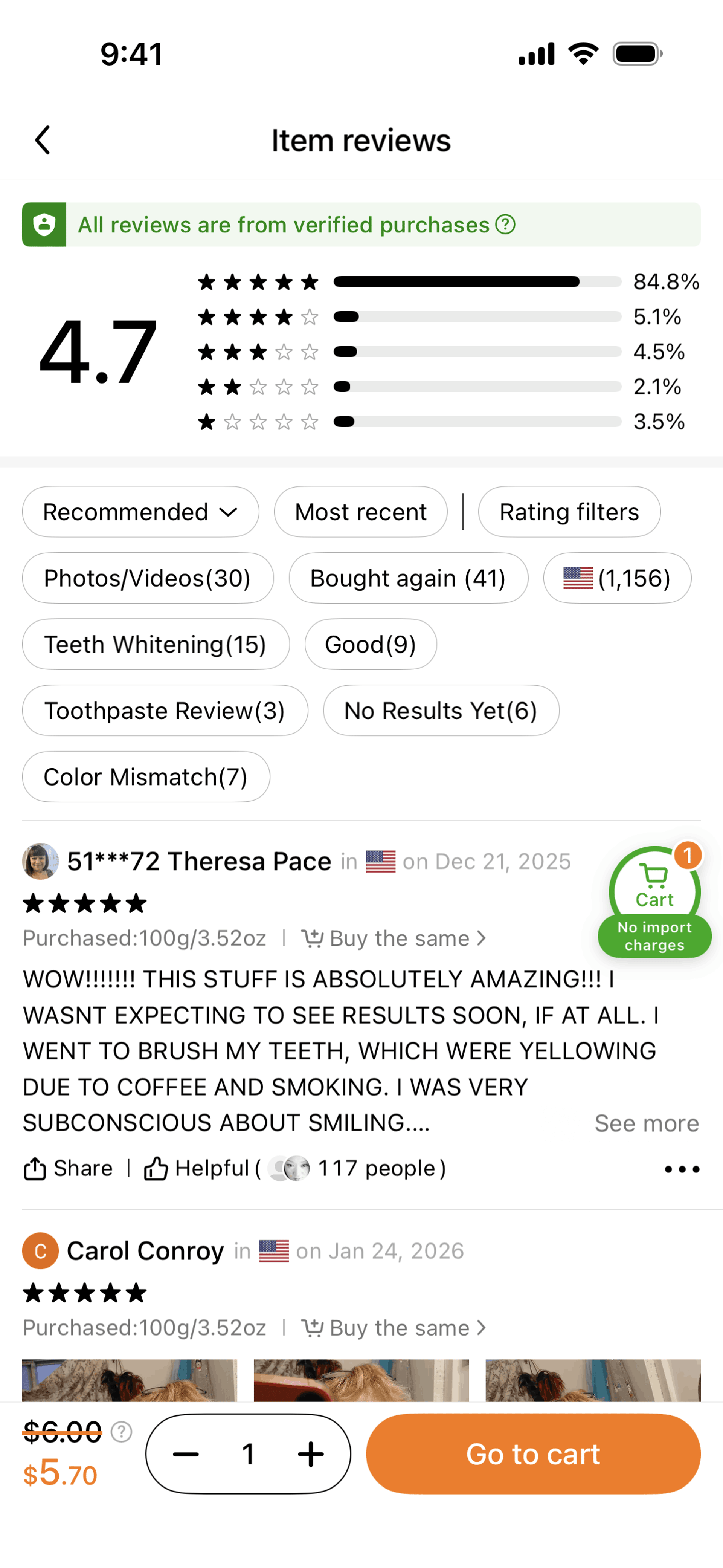 Temu iOS Shopping interface screenshot 19