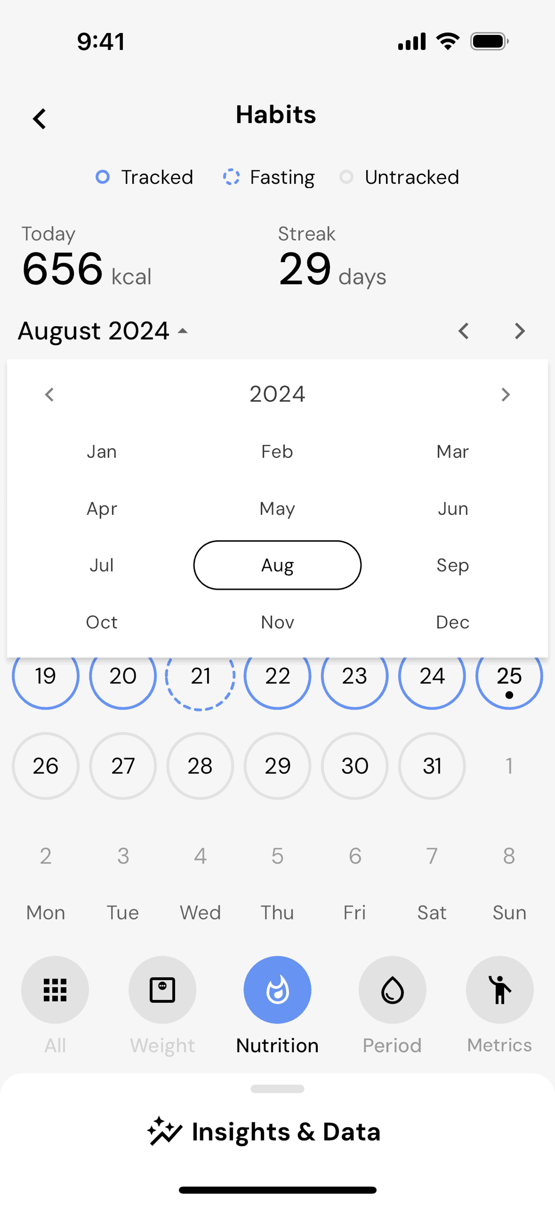 MacroFactor iOS Health & Fitness interface screenshot 7