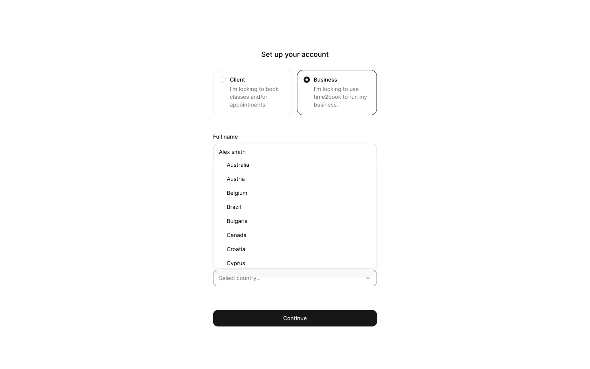 Time2book Web Health & Fitness interface screenshot 7
