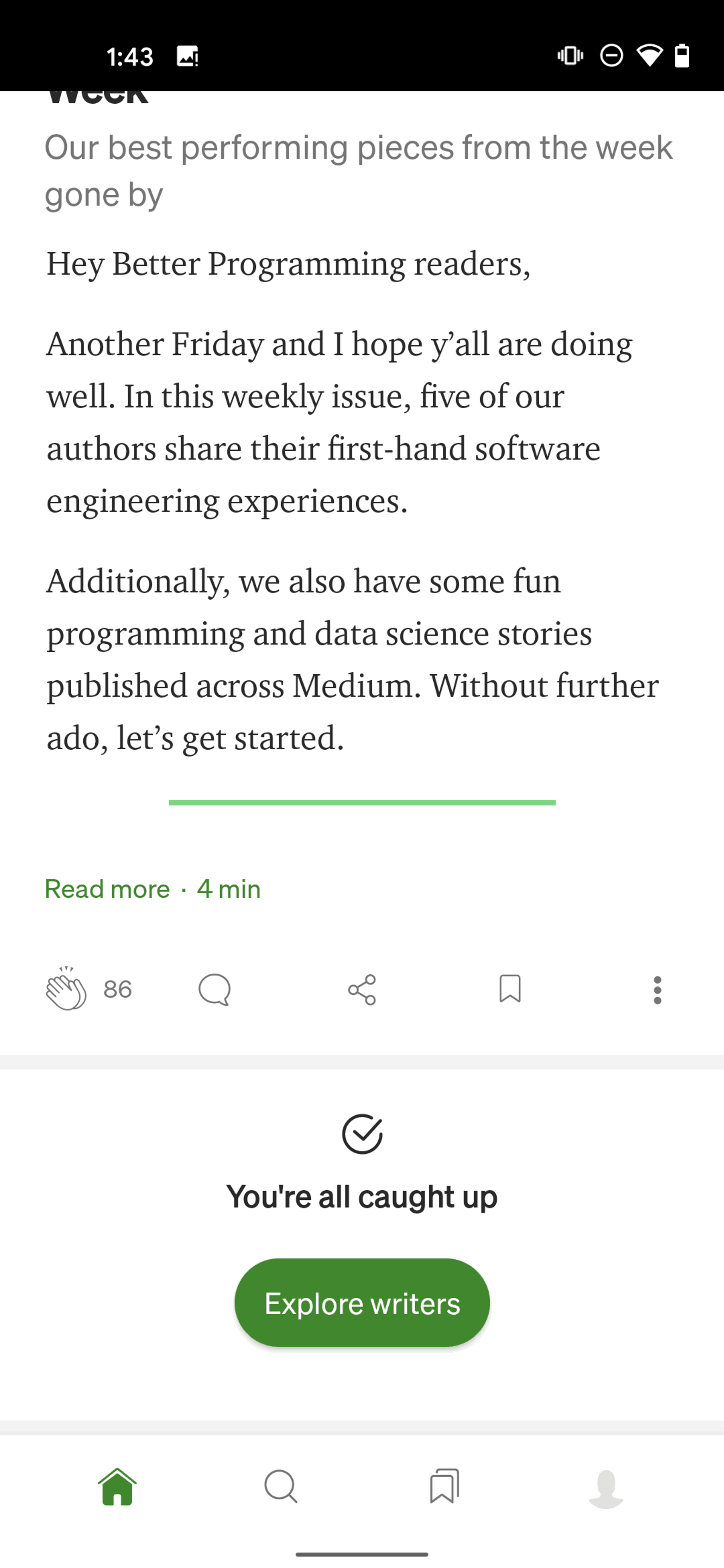 Medium Android News interface screenshot 16