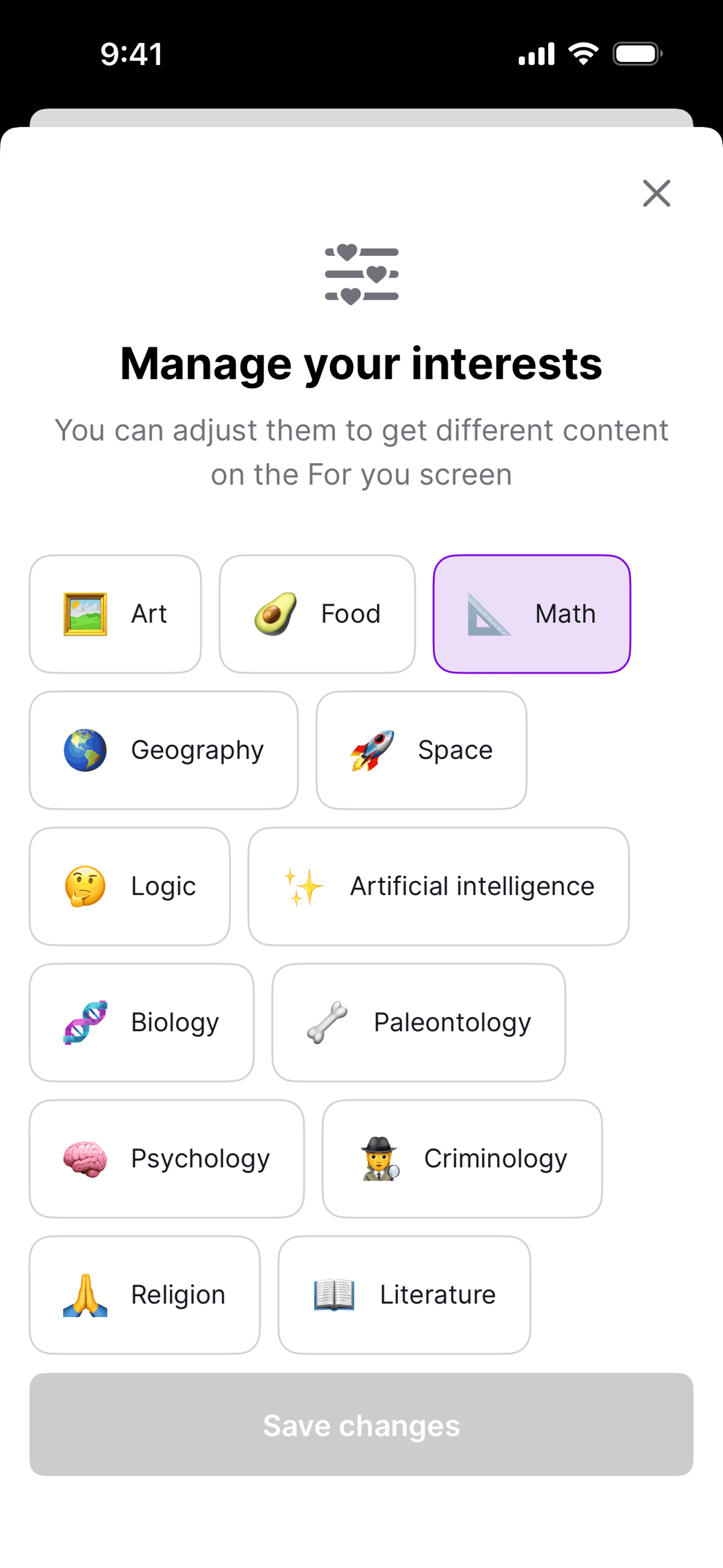 Nibble iOS quiz interface screenshot 20