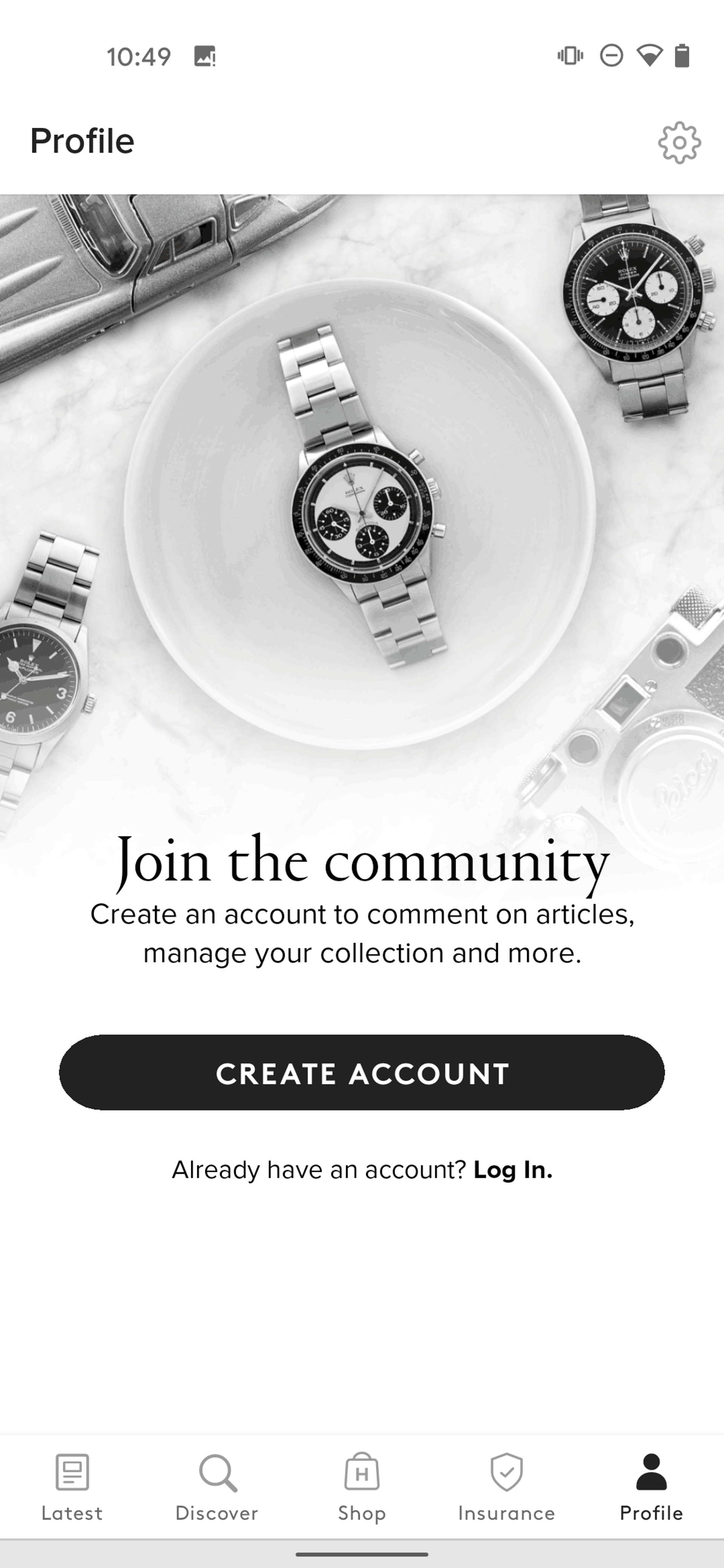 HODINKEE Android Lifestyle interface screenshot 9