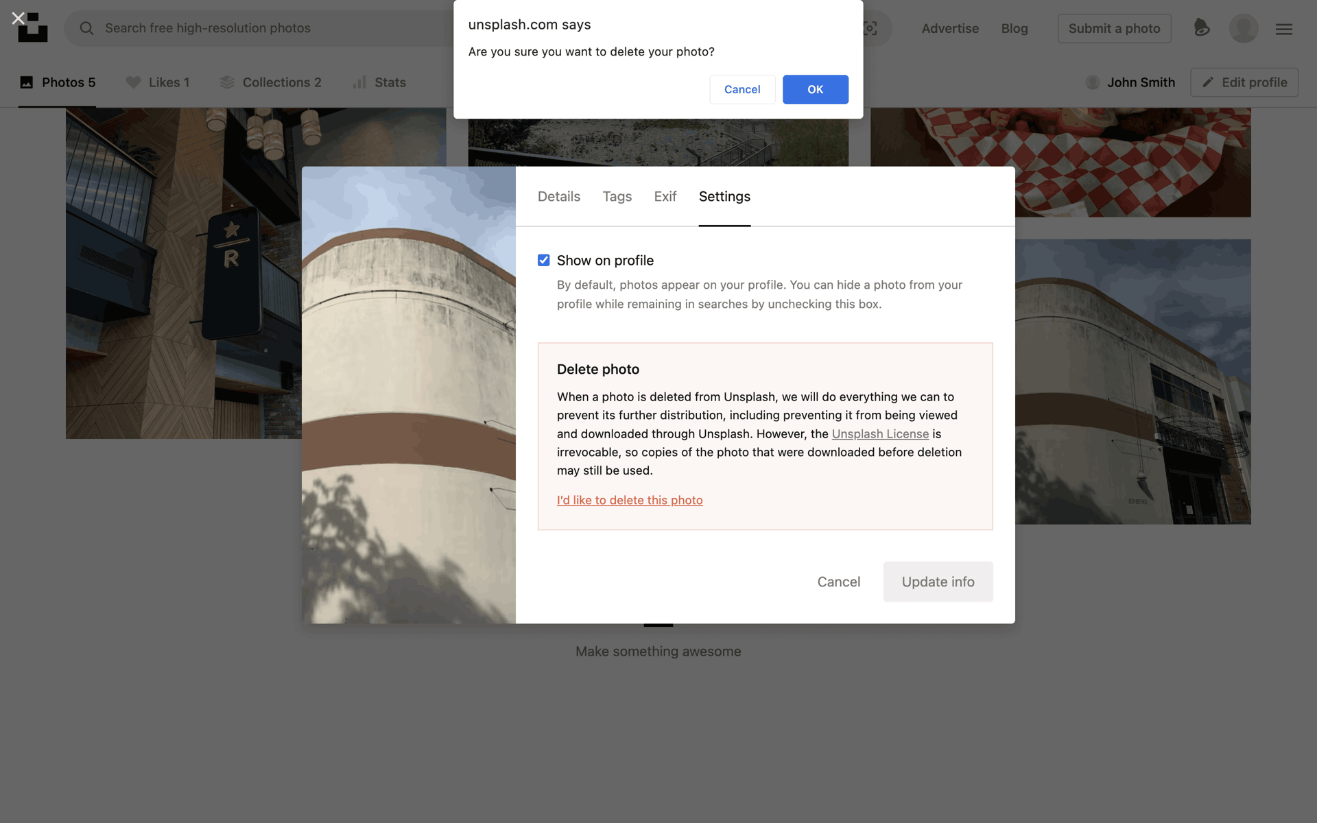 Unsplash Web Photo & Video interface screenshot 15