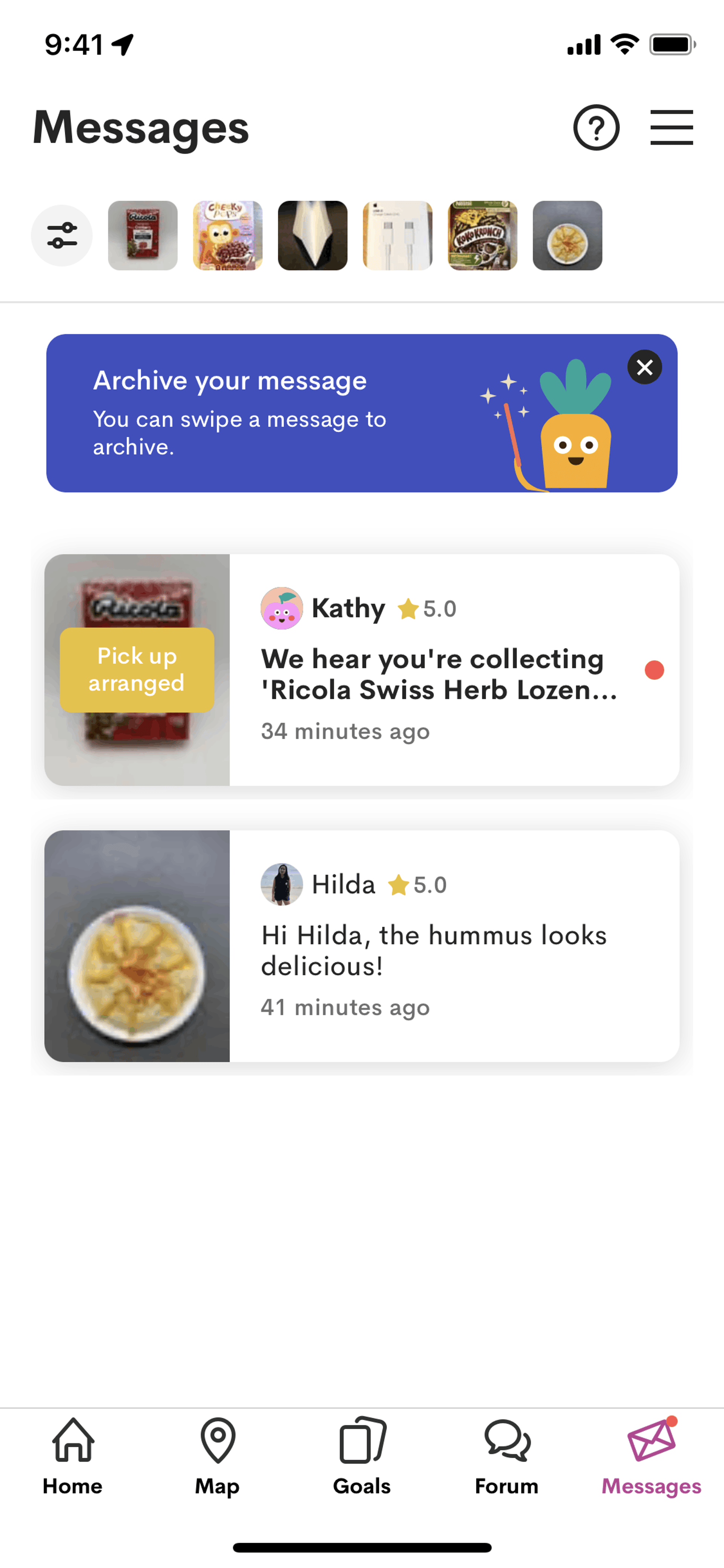 OLIO iOS Food & Drink interface screenshot 5