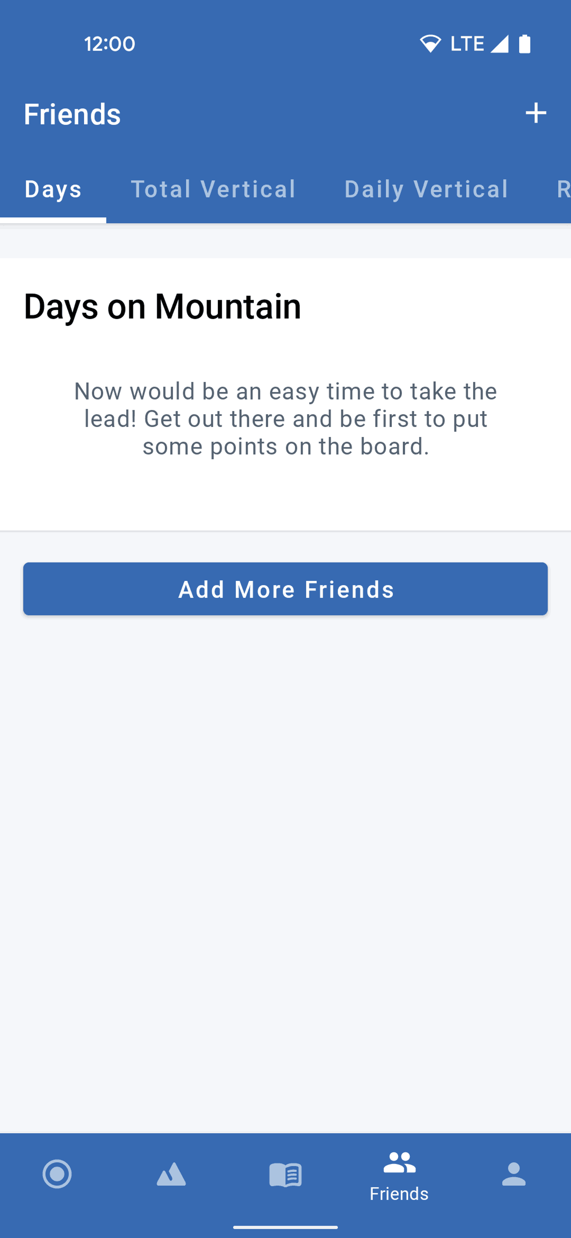 Slopes Android Sports interface screenshot 2