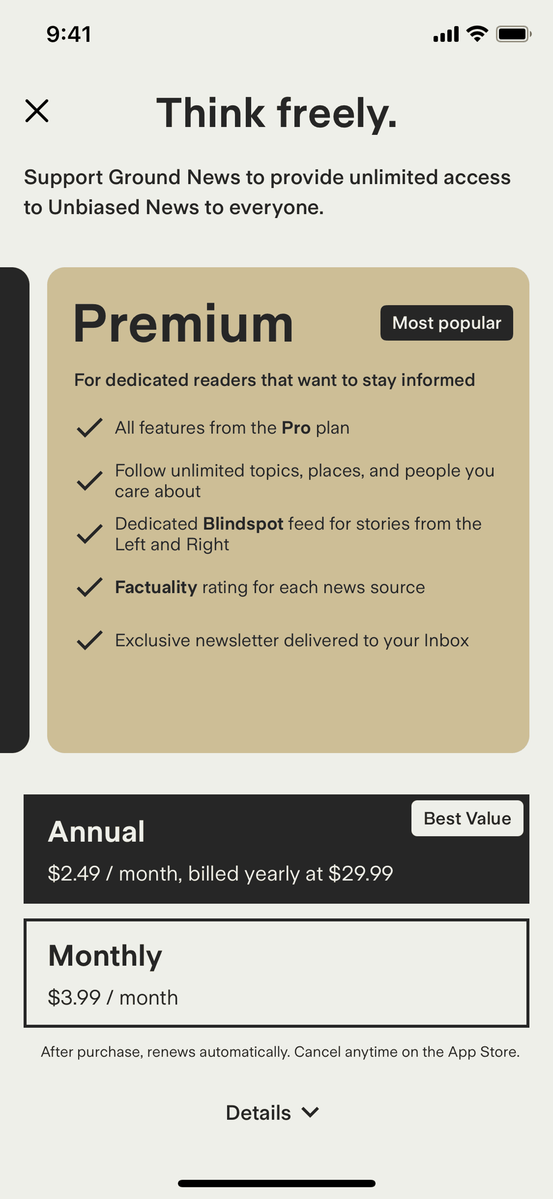 Ground News iOS News interface screenshot 23