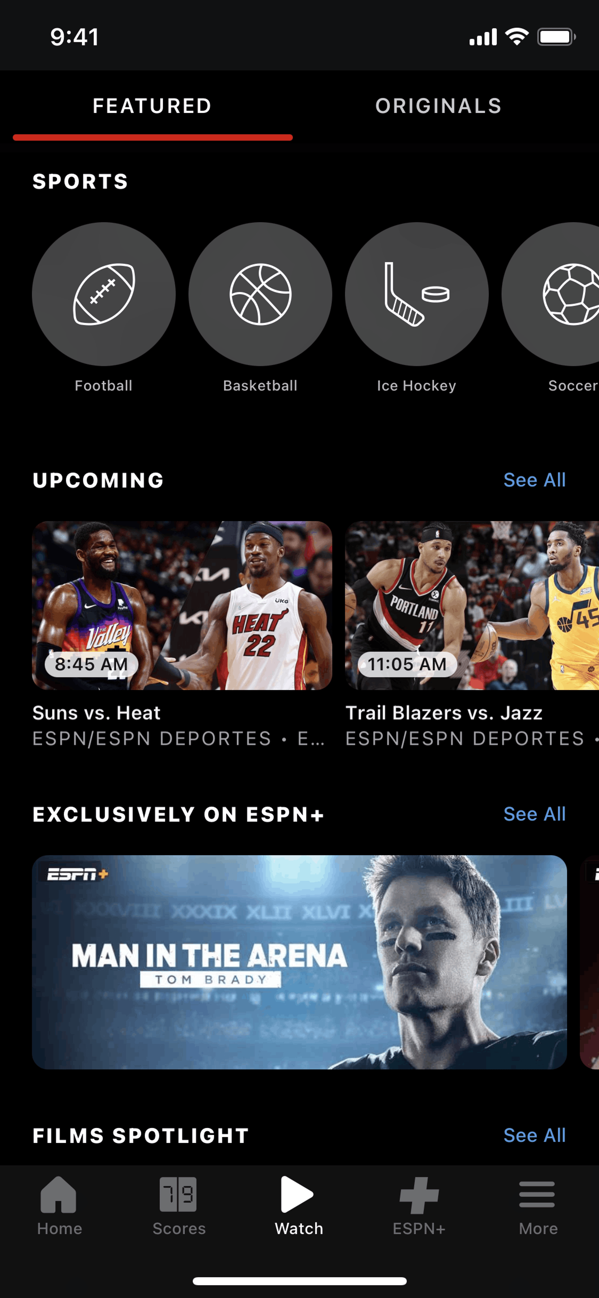 ESPN iOS Sports interface screenshot 12